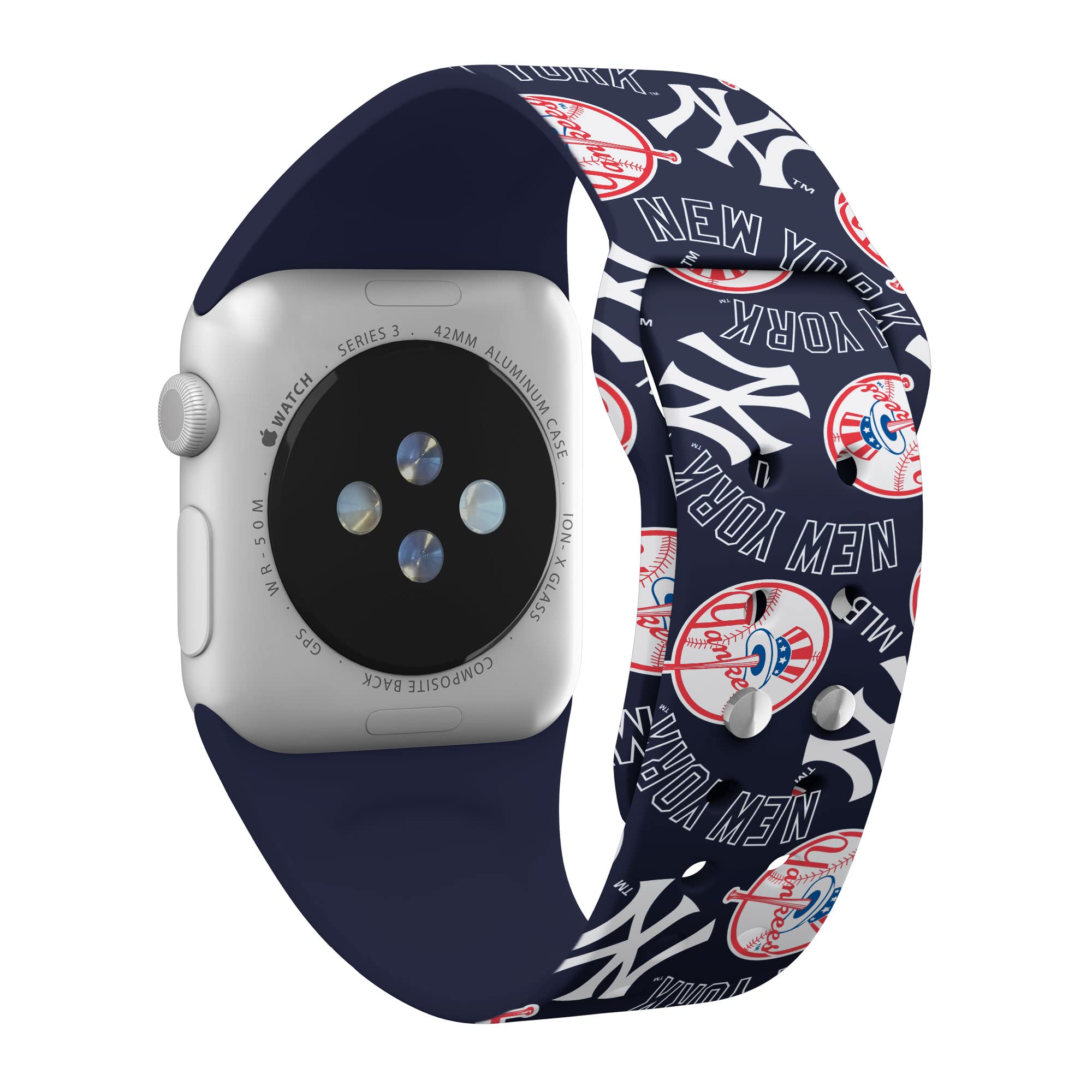 New York Yankees HD Apple Watch Band - Compatible with All Apple Watch Models - Perfect for Baseball Fans, Game Day & Sports Enthusiasts