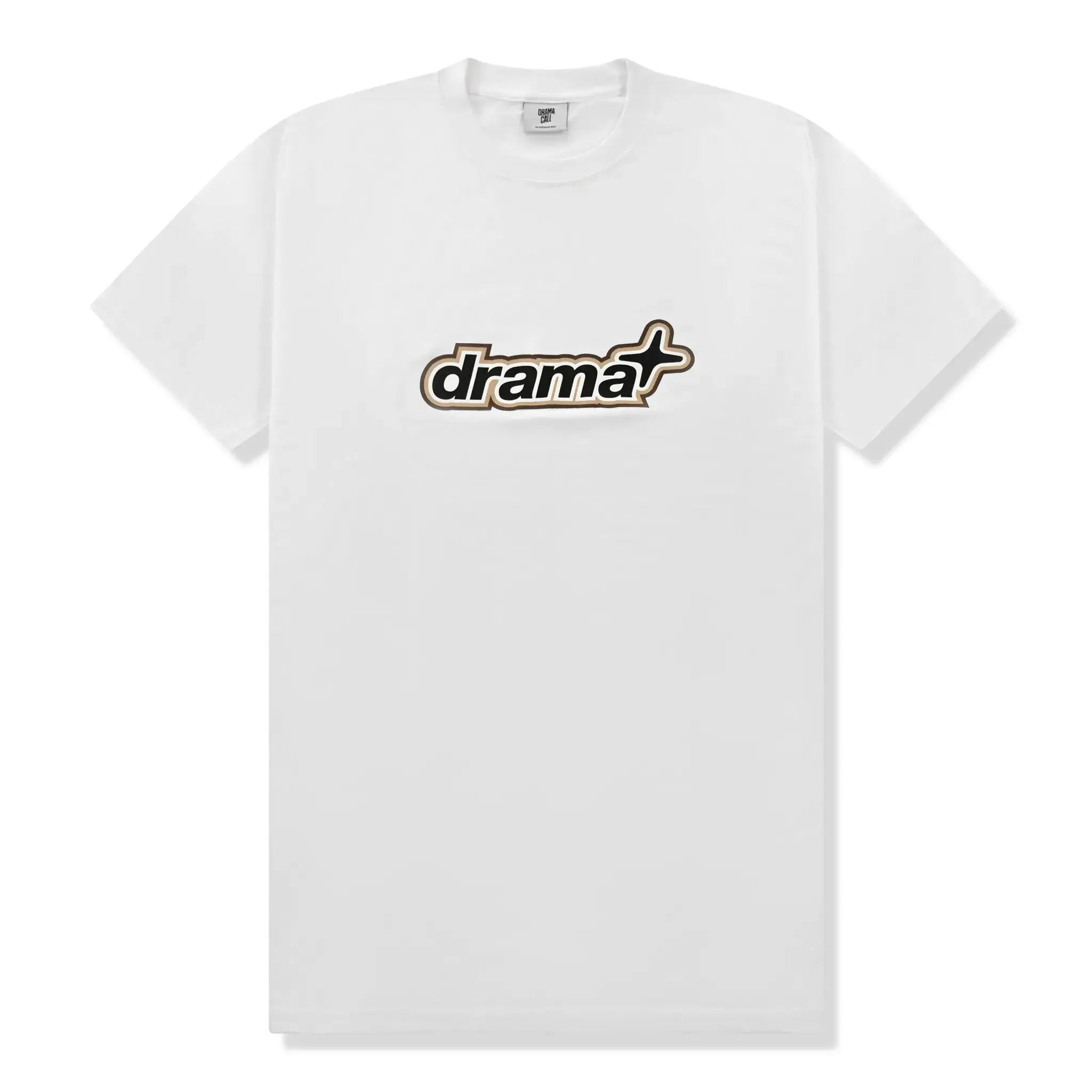 1-Star White T-Shirt with Drama Call Espresso Design - Perfect for Casual Wear, Street Fashion & Coffee Lovers