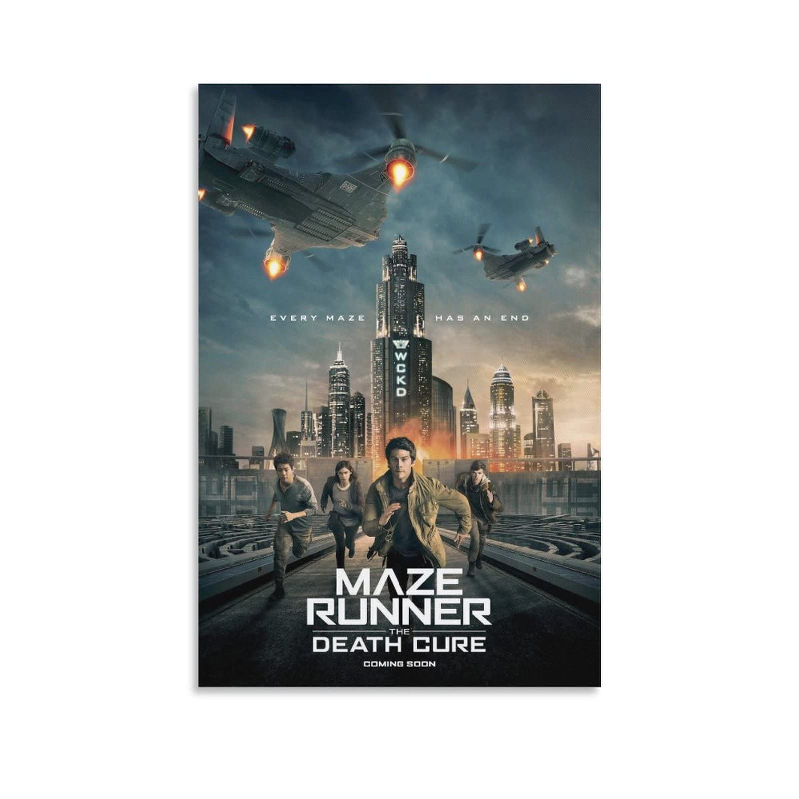Maze Runner The Death Cure Movie Canvas Wall Art - Cool Aesthetic Poster for Living Room & Bedroom Decor - Premium Hanging Painting for Home & Office - Gift for Fans & Movie Lovers