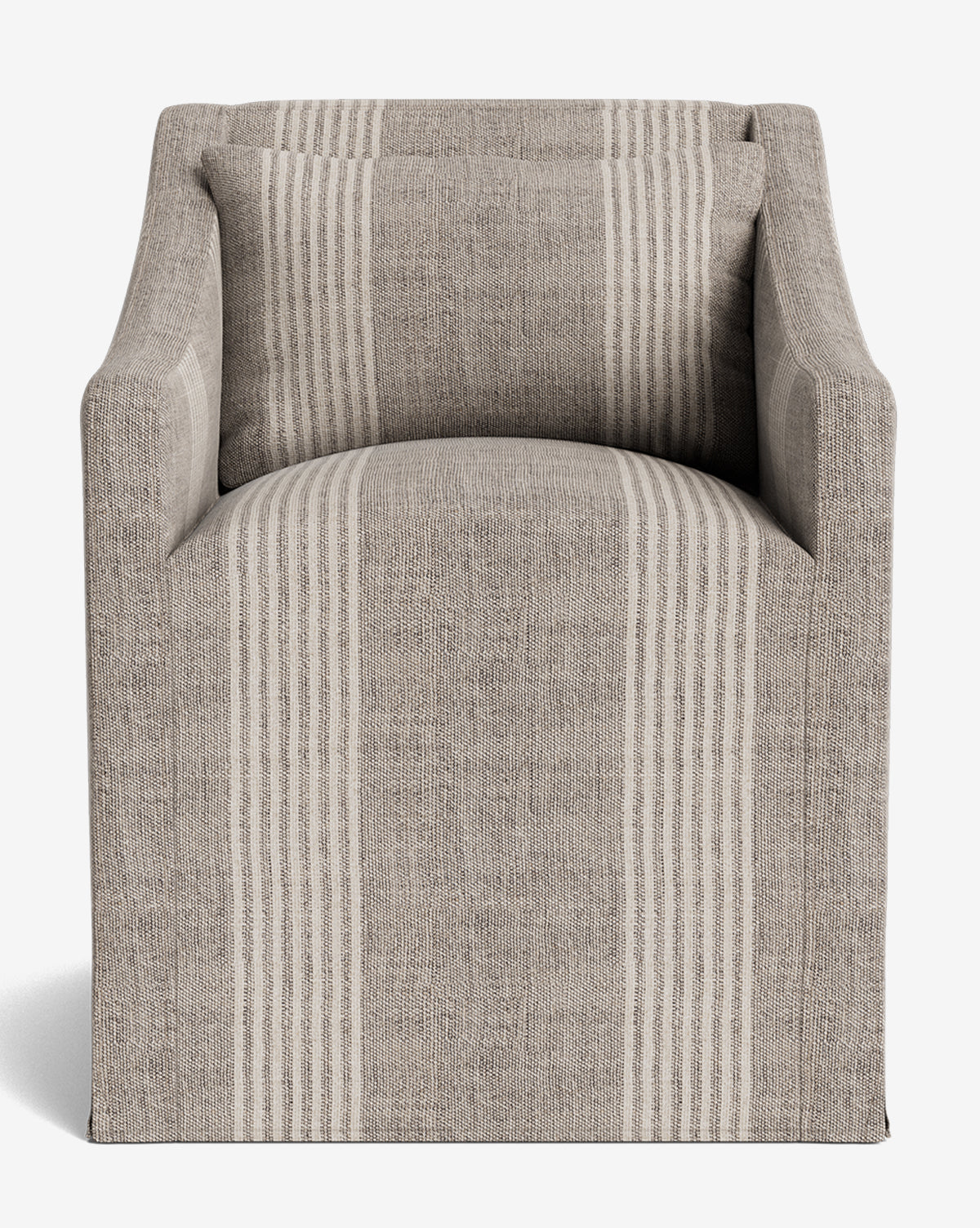 Olivier Slipcover Dining Arm Chair - Washable Fabric Upholstered Seat - Perfect for Kitchen, Dining Room, and Home Office - Comfortable & Stylish Furniture for Everyday Use