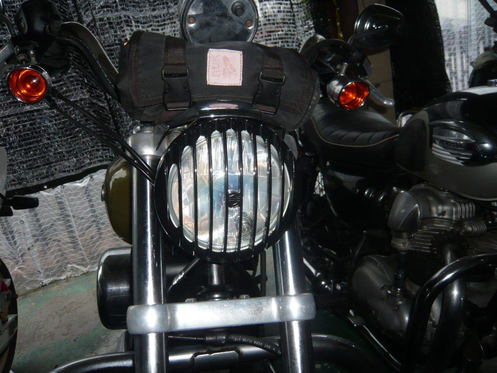 Black CNC Headlight Grill Cover for Harley Davidson Sportster XL 883 & 1200 (2004-2014) - 5.75