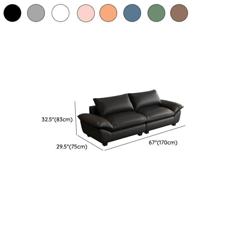 Waterproof Solid Color Loveseat - Modern 2-Seater Sofa for Small Spaces, Living Room, Apartment & Office Waiting Area