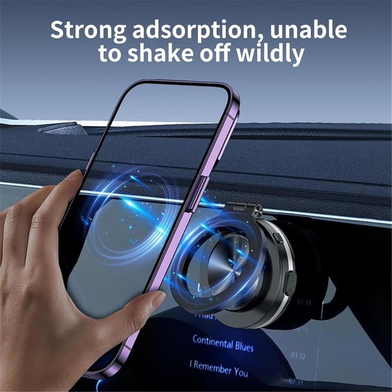Nixive Magnetic Phone Holder 360° Rotation - Strong Car Mount for iPhone 15/14/13 Pro Max, Samsung Galaxy S23/S22 - Hands-Free Driving & Office Use (Black)