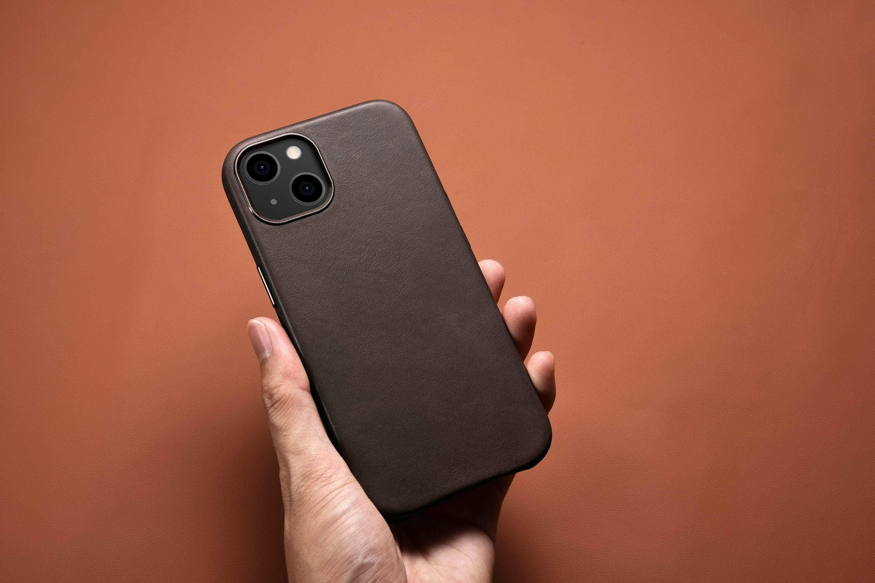 ICARER Retro Genuine Leather iPhone 13 Case - Premium Cowhide Protective Cover for iPhone 13 | Durable & Stylish Phone Case for Everyday Use, Office & Travel