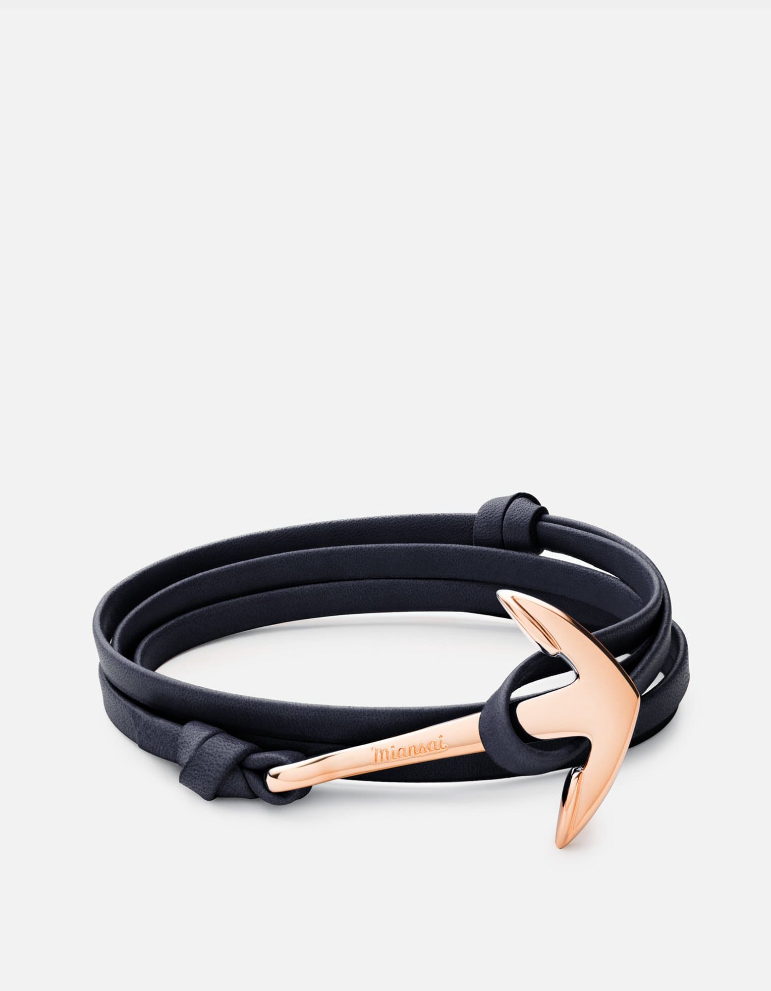 Premium Genuine Leather Anchor Keychain - Rose Gold Finish - Perfect for Gifts, Travel & Nautical Decor