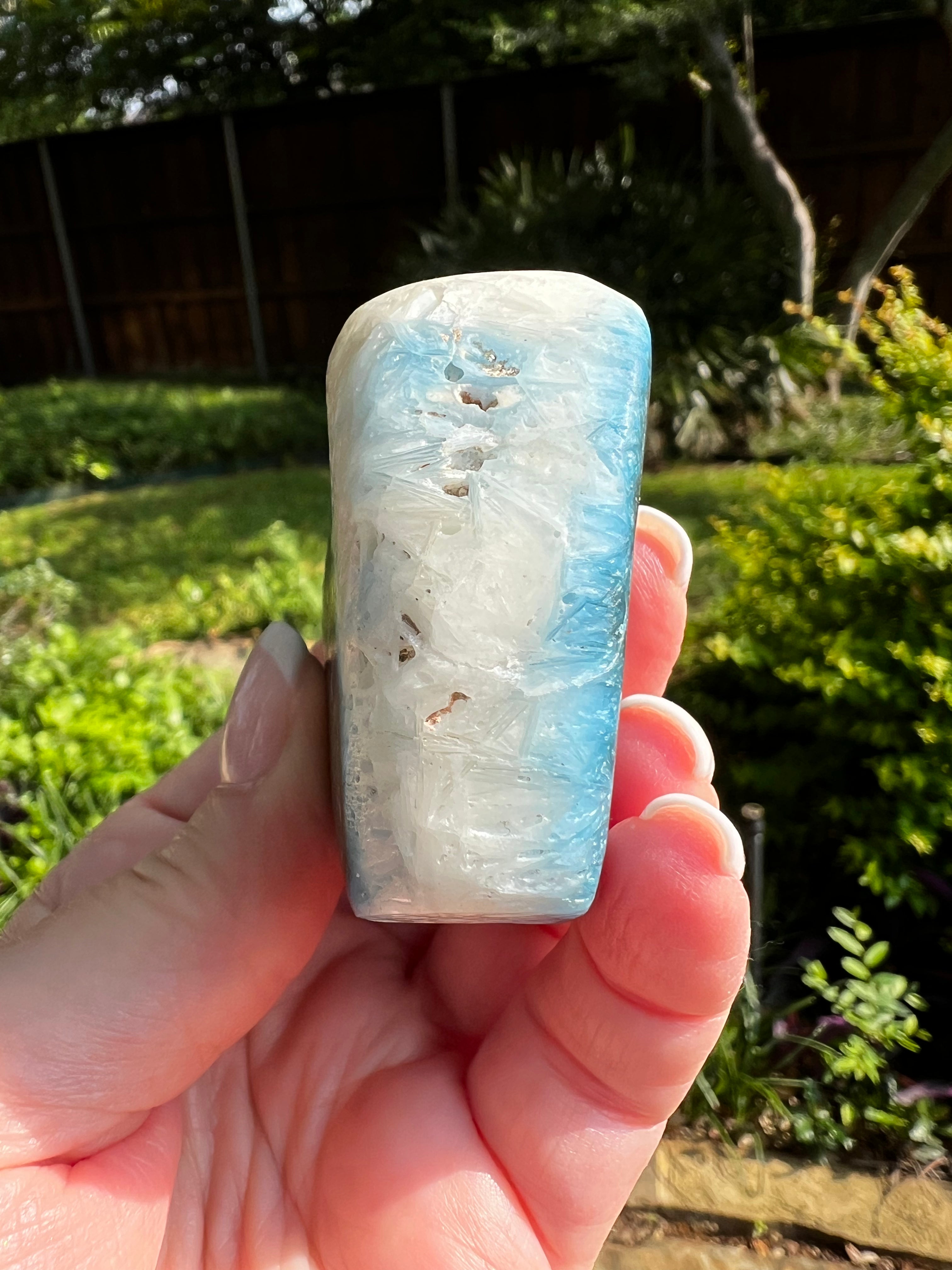 Premium Nakauriite Palm, Blue Ice & Glacierite Crystals - Healing Stones for Meditation, Reiki & Spiritual Energy Work