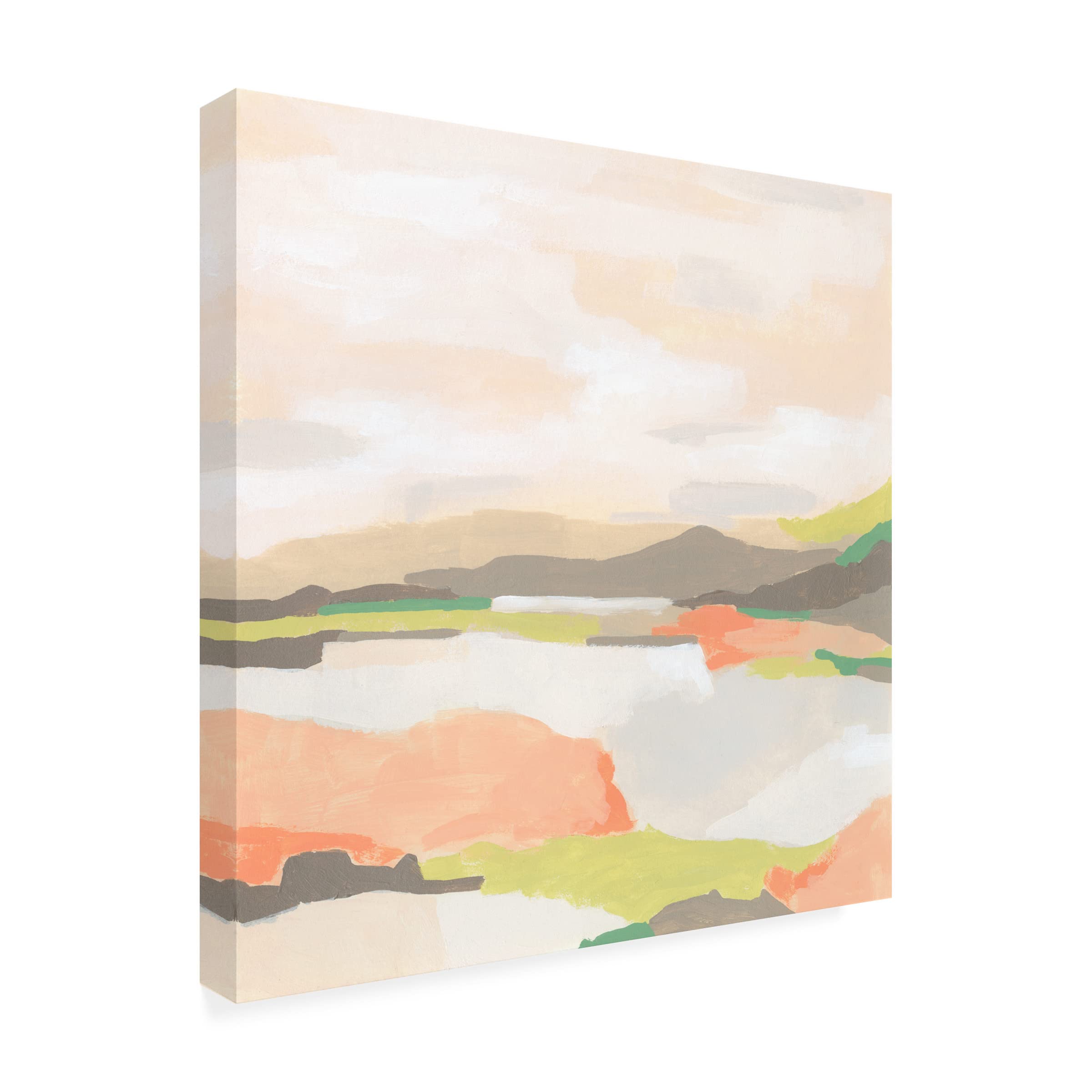 Trademark Fine Art 'Valley Song I' Canvas Wall Art Print by June Erica Vess - Nature Landscape Painting for Living Room, Bedroom & Office Decor