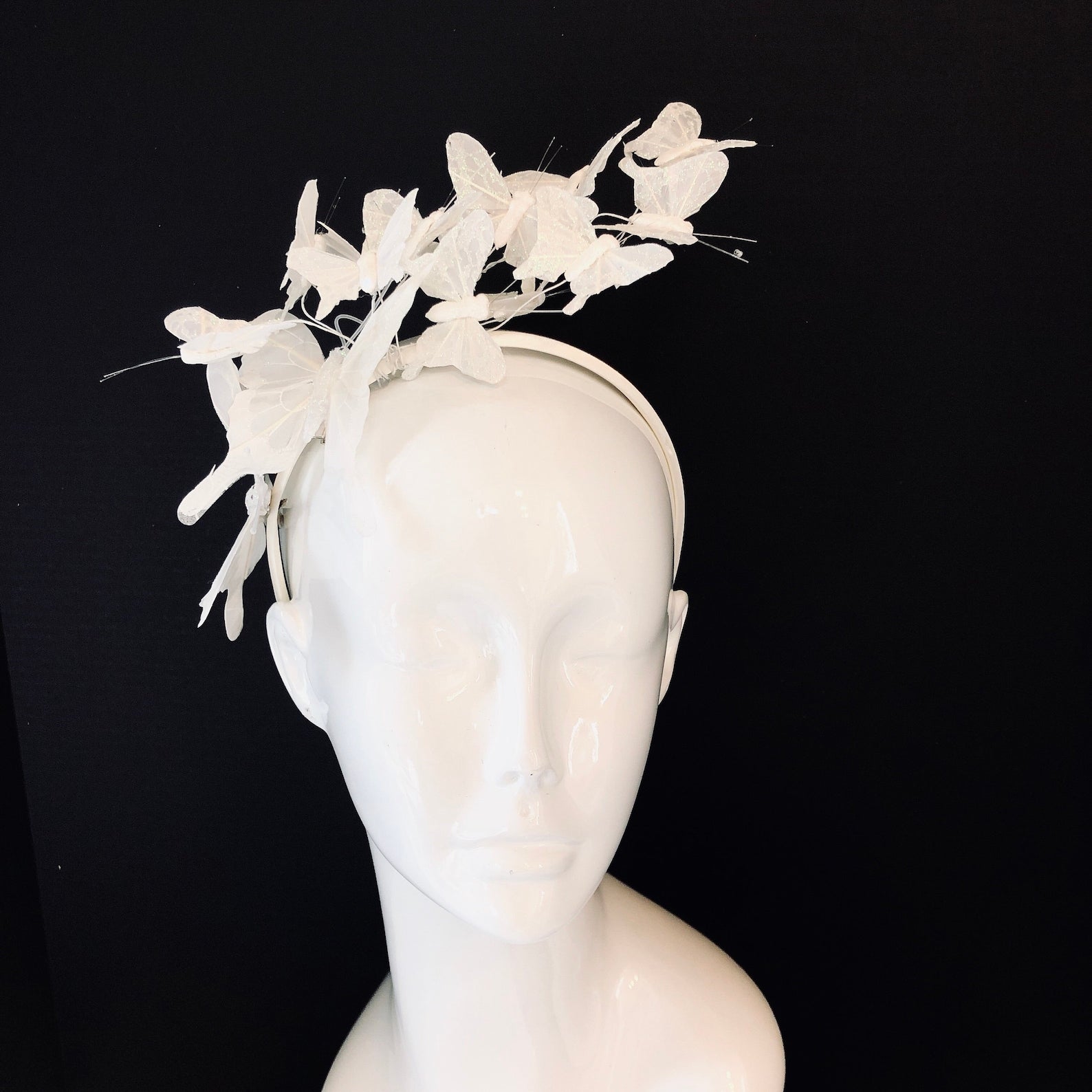 Elegant White Butterfly Fascinator Hair Clip - Perfect for Weddings, Tea Parties & Special Occasions