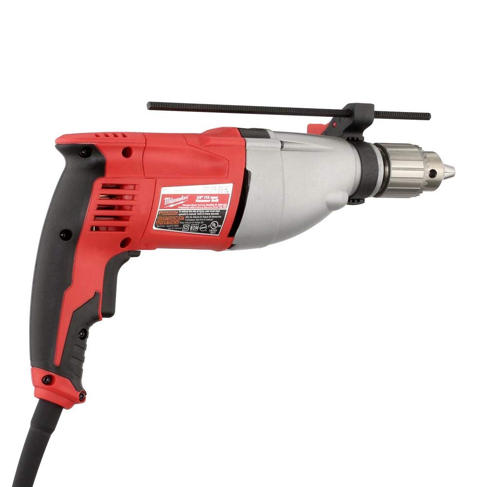Milwaukee 5378-21 7.5 Amp 1/2-Inch Hammer Drill with Pistol Grip - Powerful Corded Drill for Wood, Metal & Concrete Drilling - Perfect for Construction, Renovation & DIY Projects