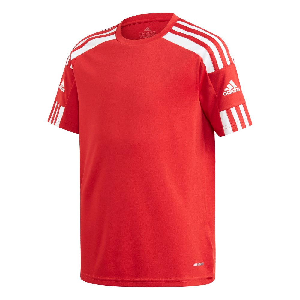 Adidas Youth Squadra 21 Soccer Jersey - Red & White Team Uniform for Kids - Perfect for Youth Soccer Games, Training & Fan Support