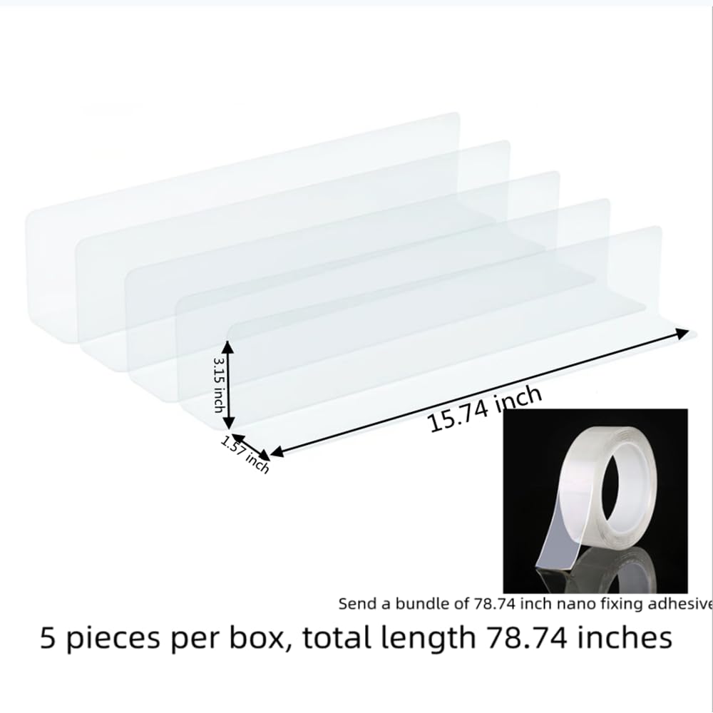 Under The Couch Blocker - Clear Furniture Gap Stoppers (5-Pack, 15.74