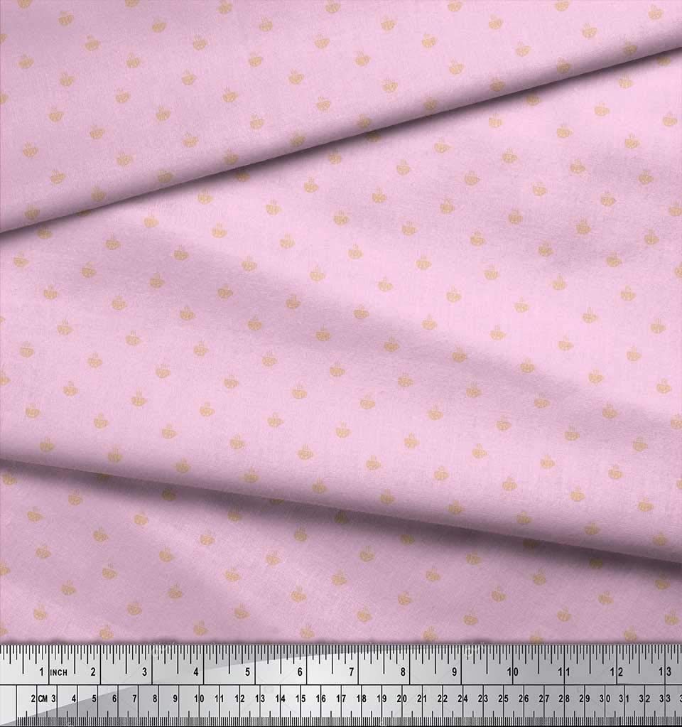 Soimoi Pink Cotton Voile Fabric by The Yard - 56