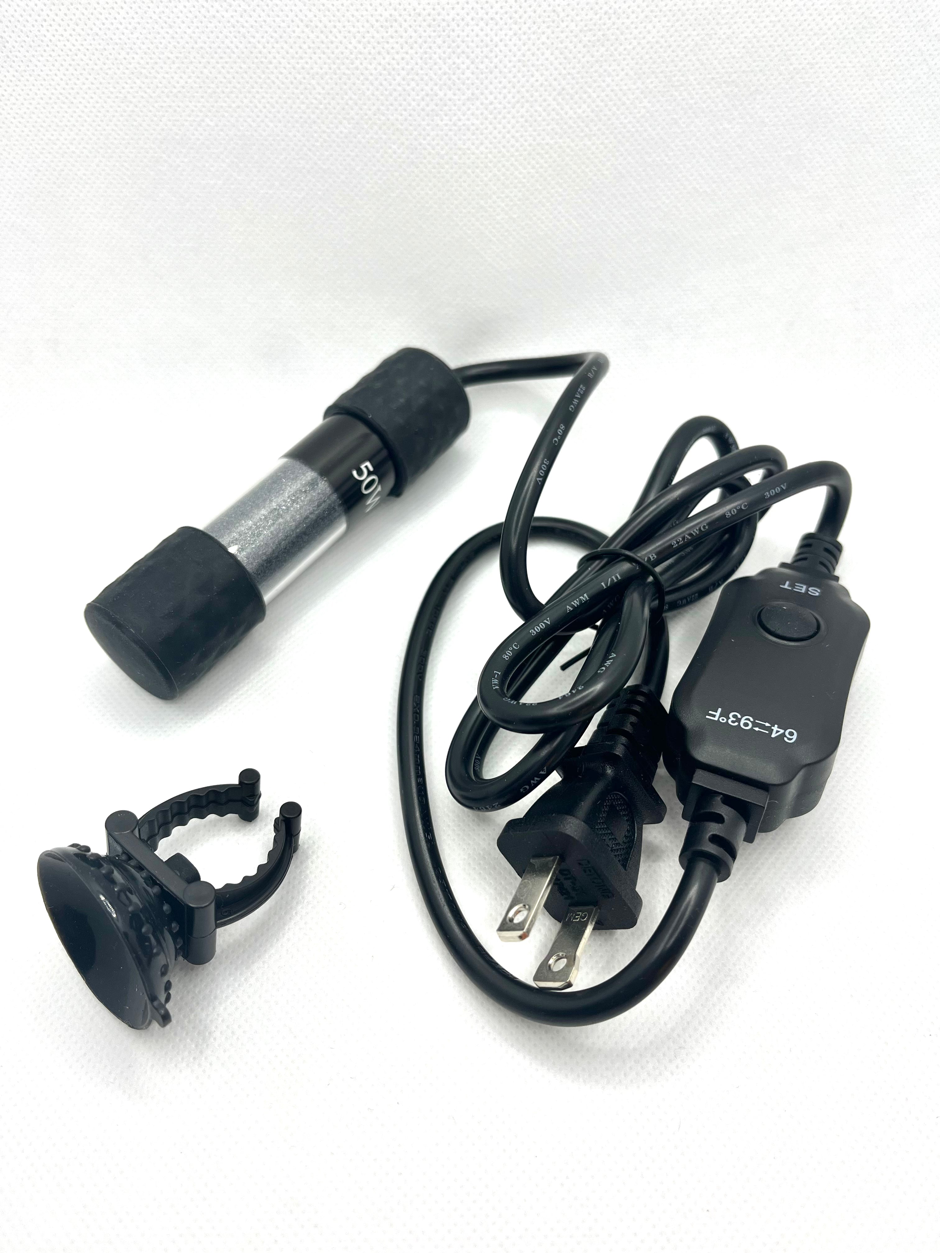 50W Mini Aquarium Heater with Digital Display - Adjustable Submersible Fish Tank Heater for 5-8 Gallon Tanks - Safe & Efficient AC Wall Plug In - Perfect for Betta Fish, Goldfish & Tropical Aquariums