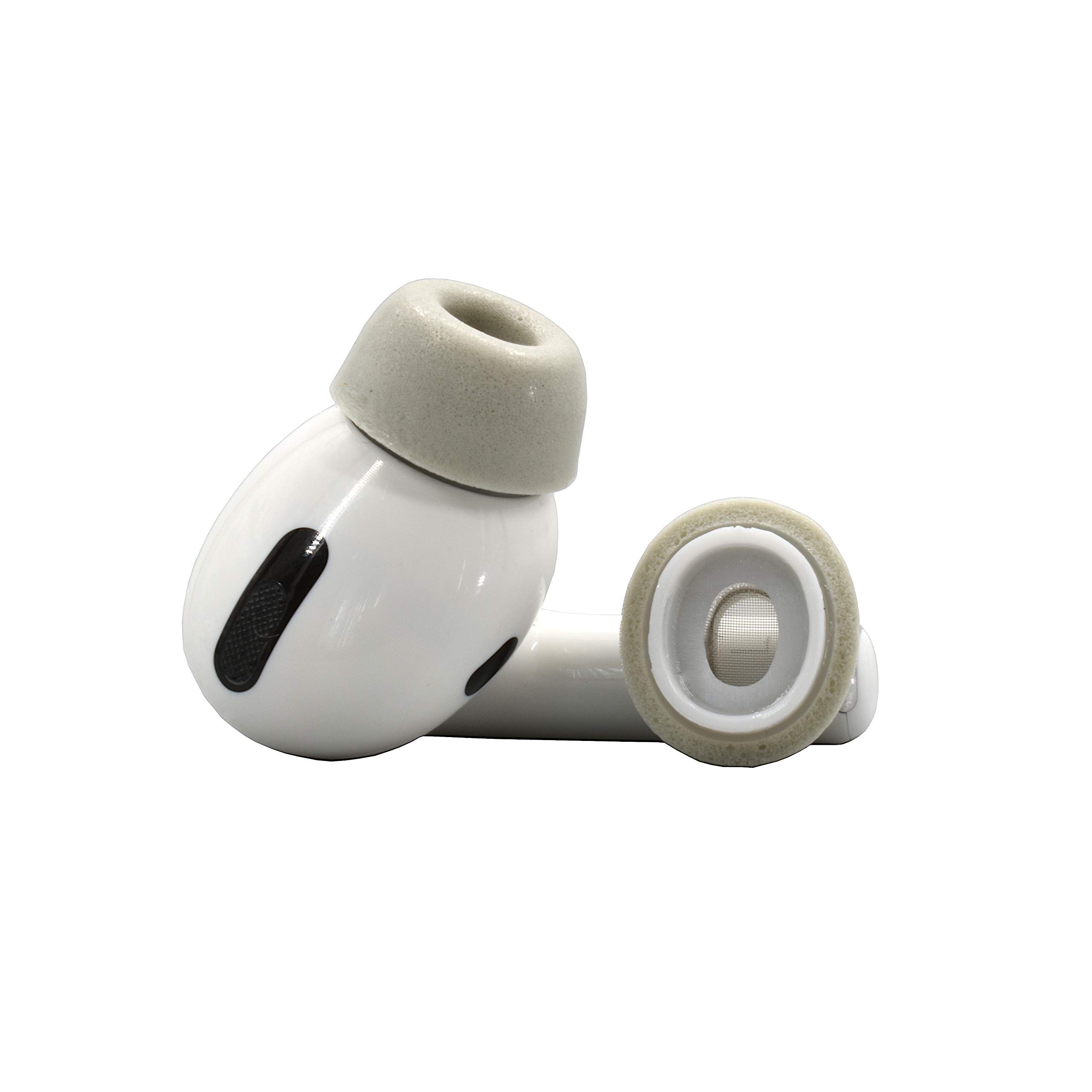 Dekoni Memory Foam Ear Tips for AirPods Pro - Small Gray - Noise Isolation for Commuting & Workouts