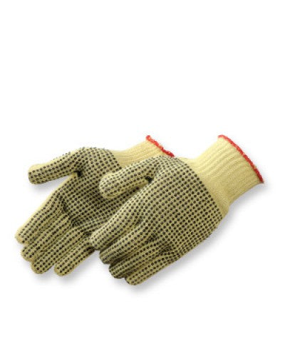 100% Kevlar Cut Resistant Gloves with PVC Dots - 12 Pairs for Construction, Warehouse & Industrial Work Safety