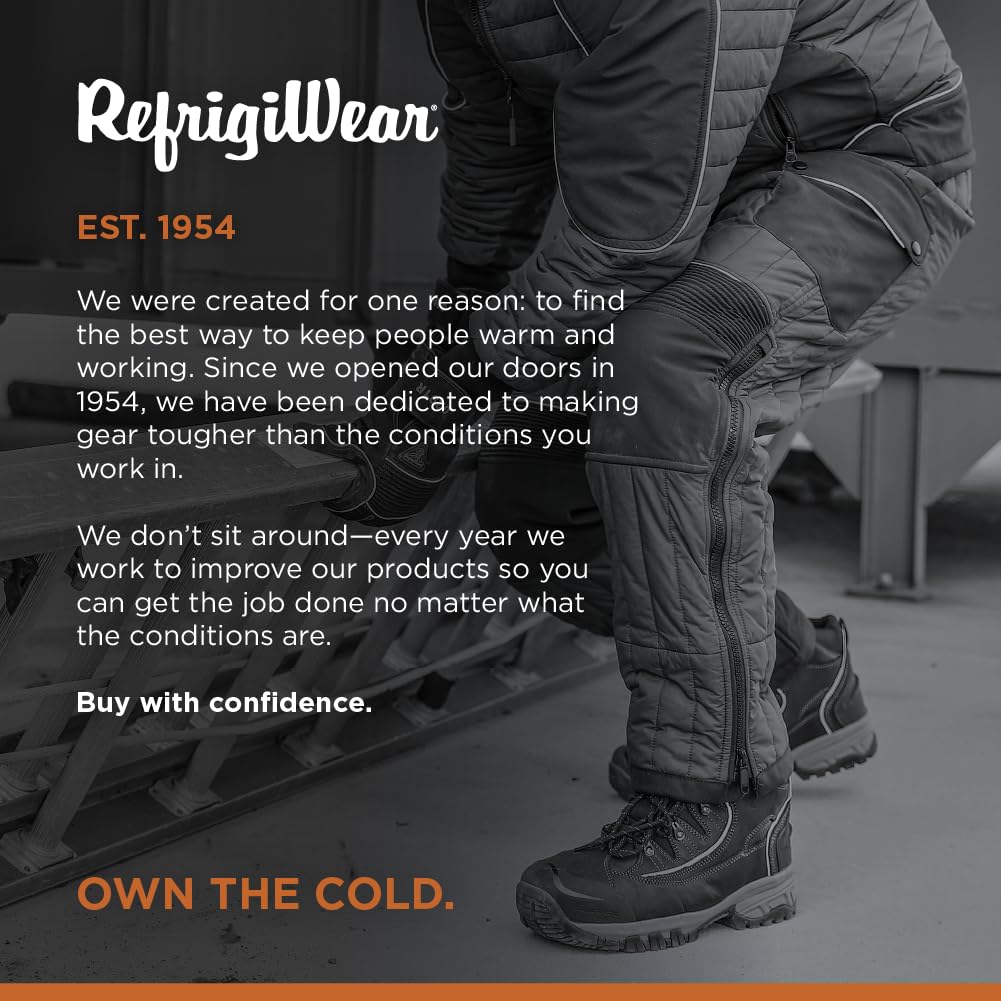 RefrigiWear Men's Frostline Hiker Waterproof Insulated Work Boots - Winter Safety Boots for Construction, Hunting & Outdoor Jobs in Cold Weather