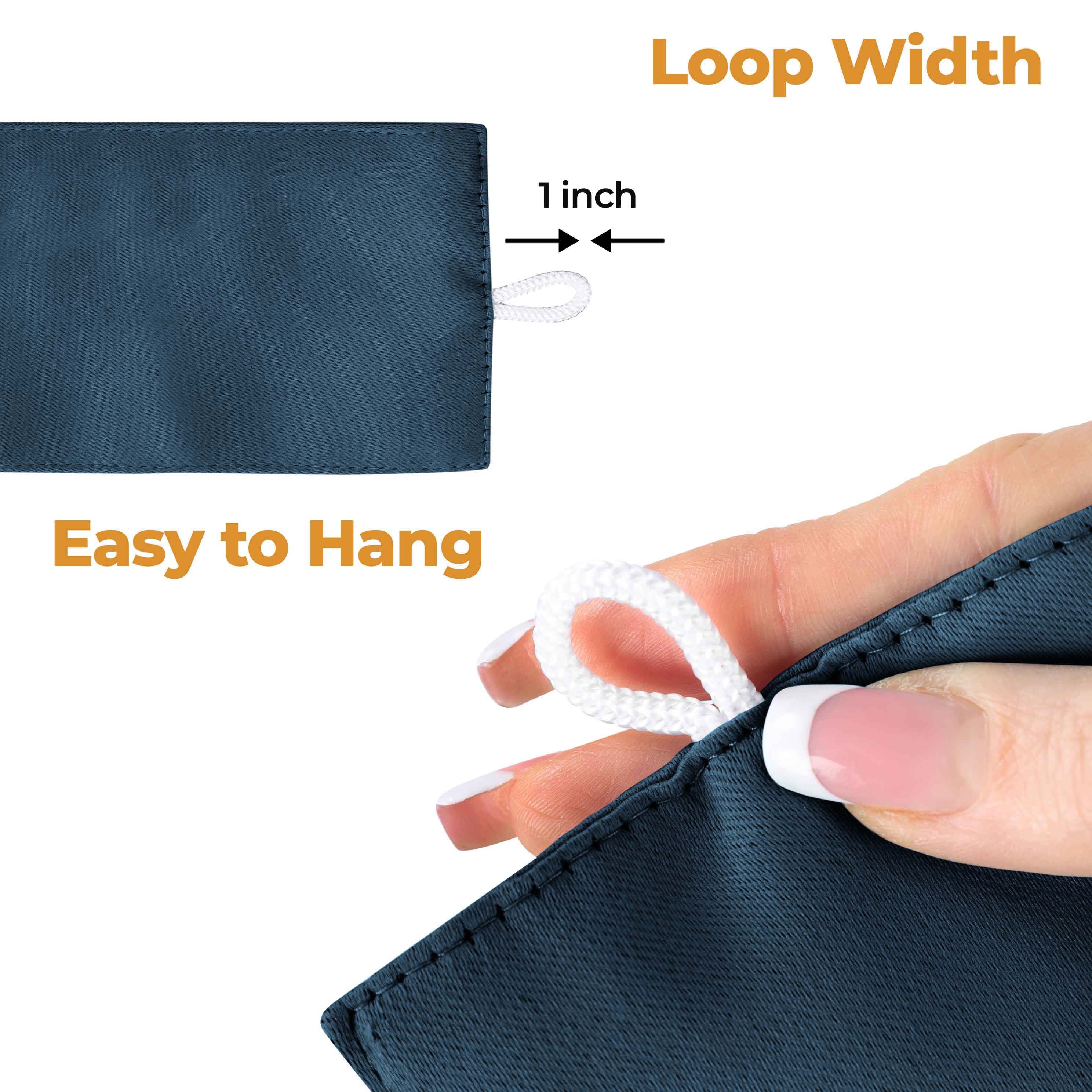 Premium Blackout Curtains Set of 2 - 100% Room Darkening, Machine Washable & Noise Reducing for Bedroom, Nursery & Home Theater
