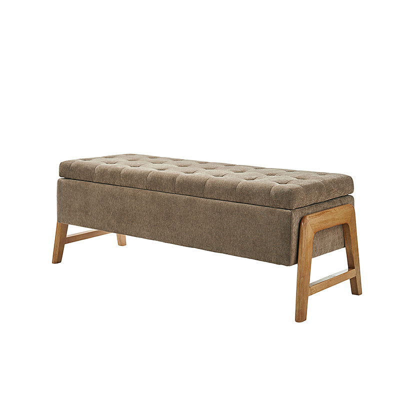 Salina Mid-Century Modern Inspired Storage Bench - Stylish Entryway & Living Room Seating with Hidden Storage - Perfect for Small Spaces & Home Organization