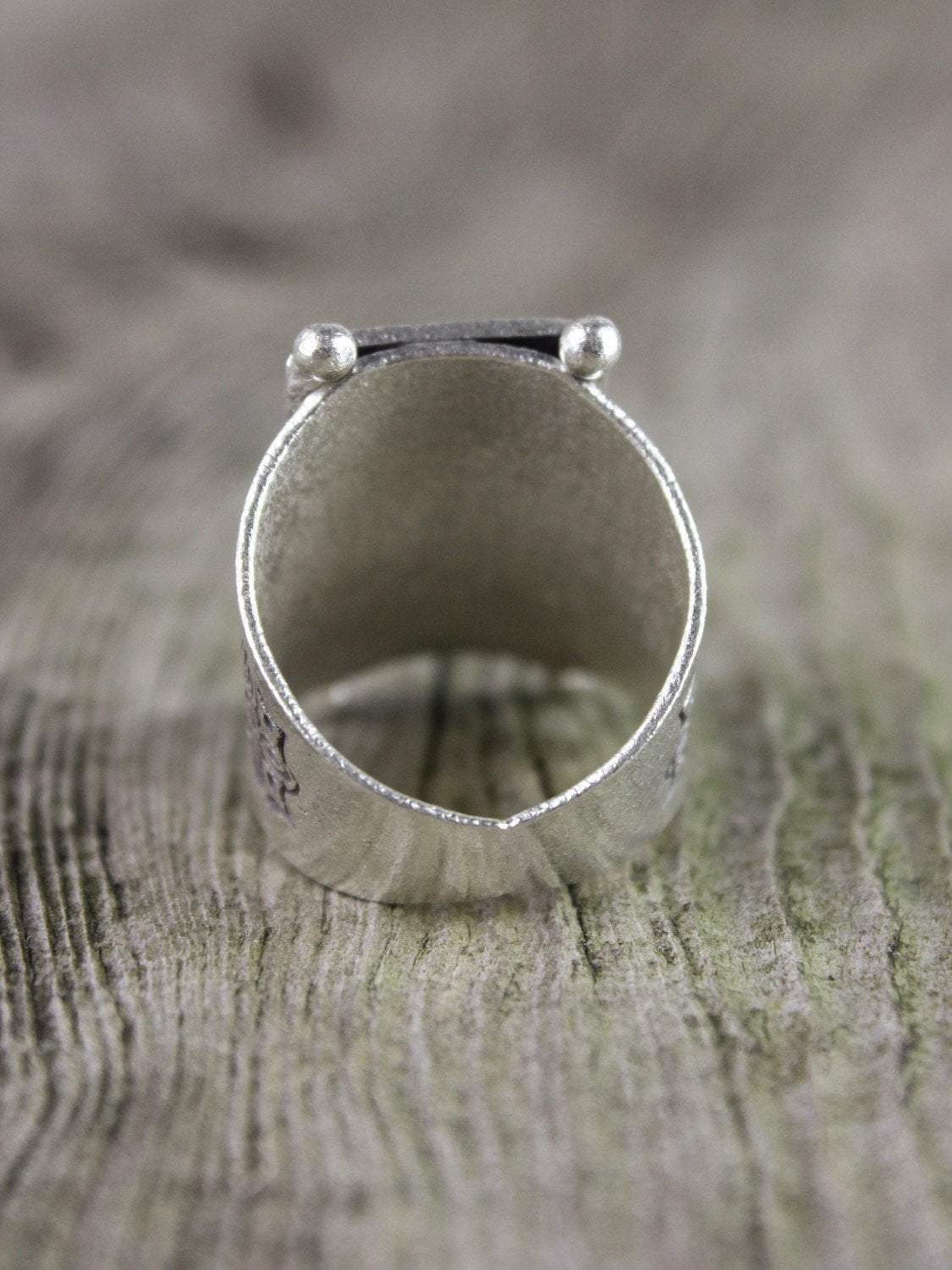 Authentic Hill Tribe Silver Nirvana Ring - Handmade Sterling Silver Adjustable Ring for Women - Perfect for Meditation, Yoga & Boho Fashion
