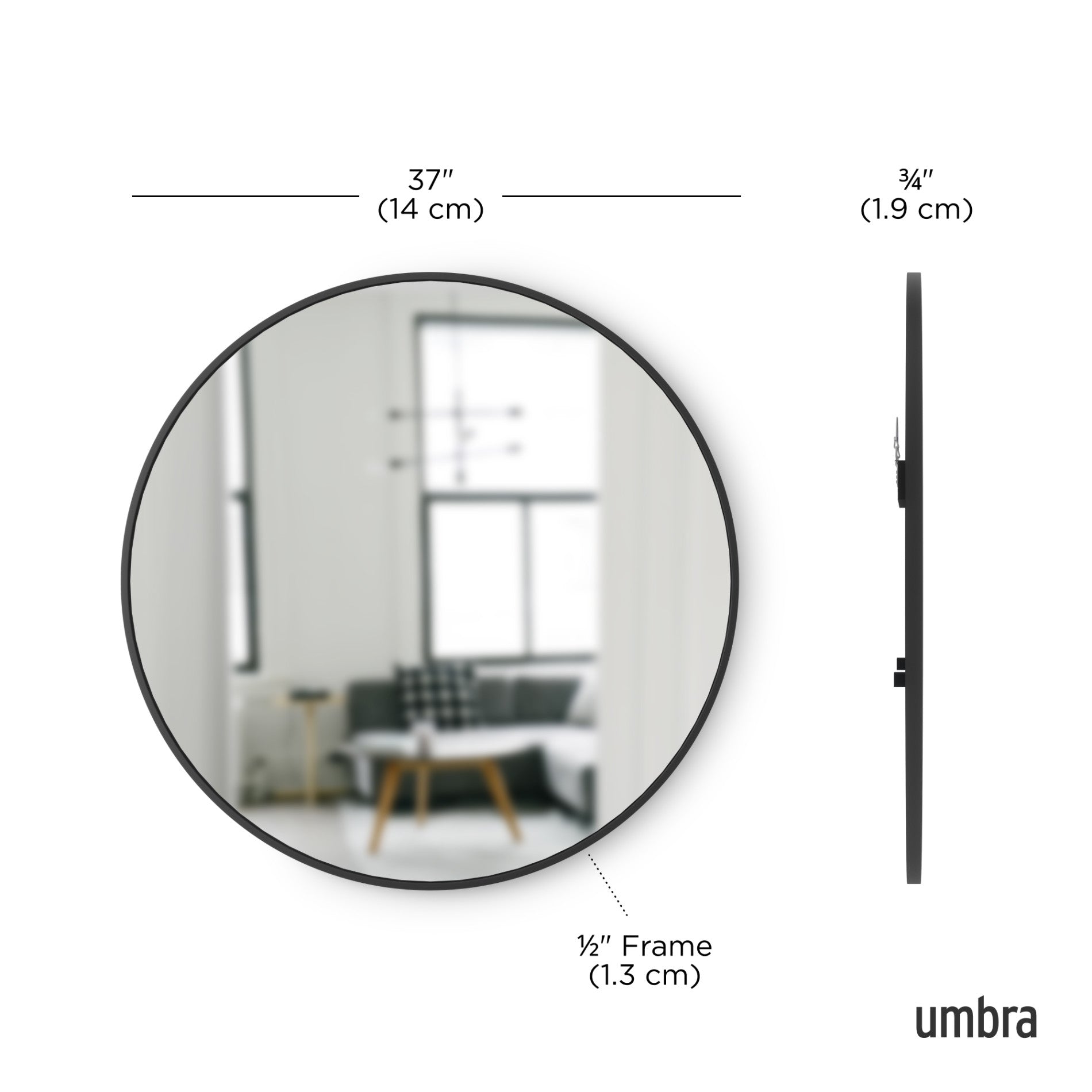 Stylish Round Wall Mirror for Home Decor - Perfect for Living Room, Bedroom, or Bathroom Vanity