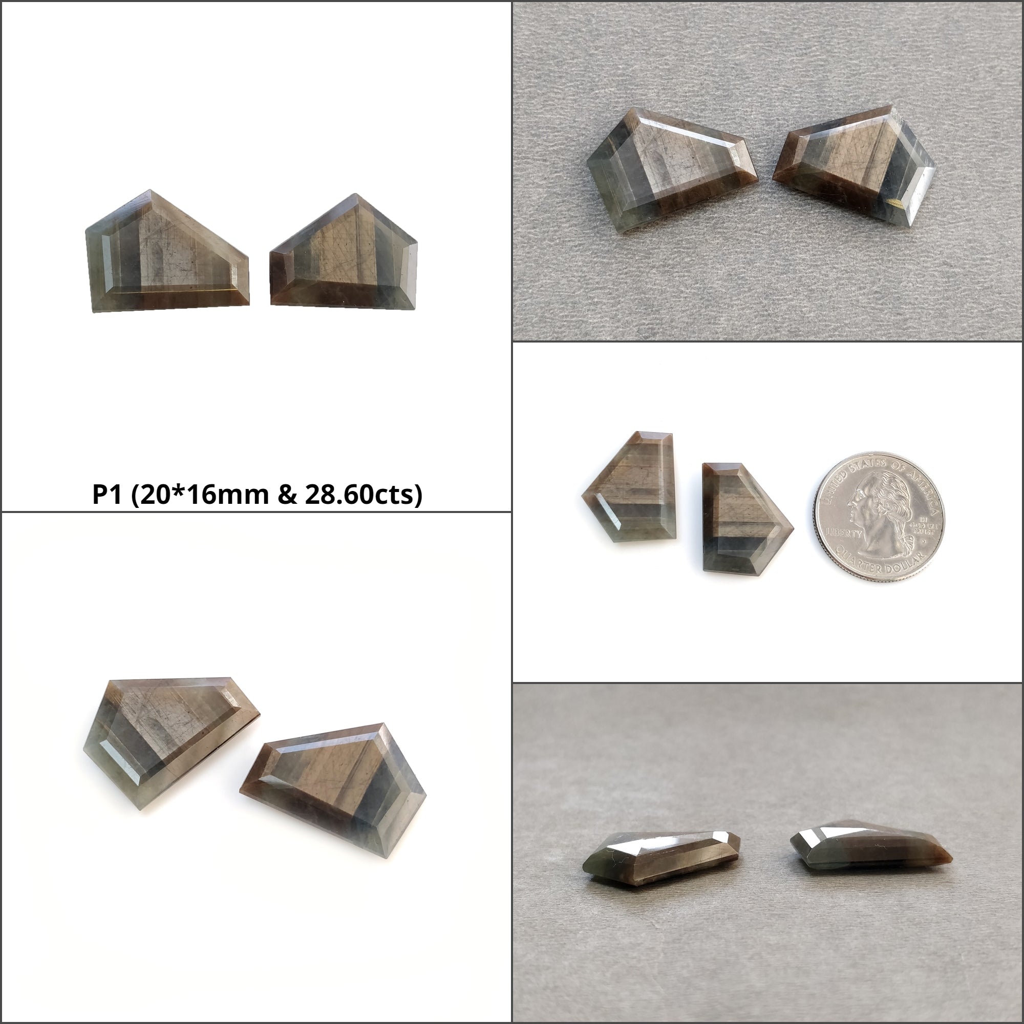Natural Untreated Golden Brown Sapphire Marquise & Baguette Cut Gemstone - Chocolate Silver Sheen - Handcrafted Jewelry for Engagement Rings & Luxury Gifts