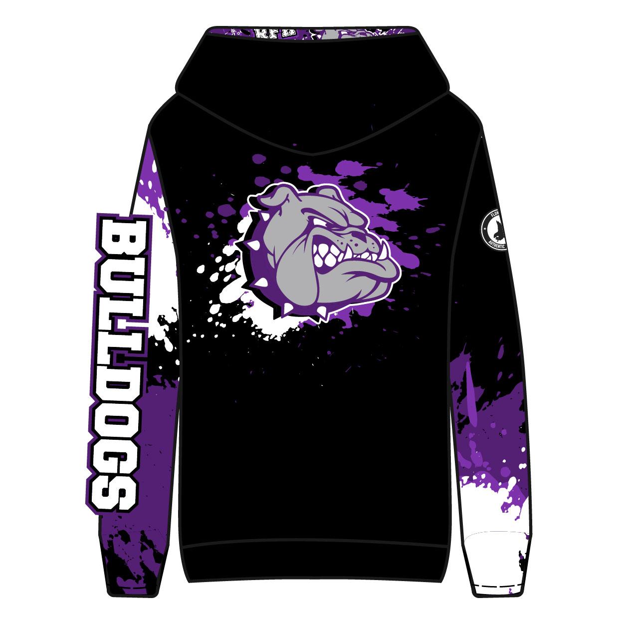 RFH Bulldogs Youth & Adult Black Hoodie - Comfortable Pullover Sweatshirt for Men, Women & Kids - Perfect for School, Sports & Casual Wear