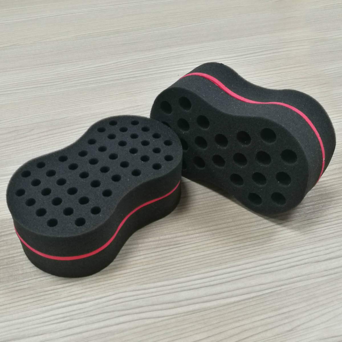 Ruiqas Double-Sided Hair Sponge Brush for Afro Curls & Waves - Small Hole Design for Twist & Coil Styling - Perfect for Men's & Women's Natural Hair Care & Daily Styling