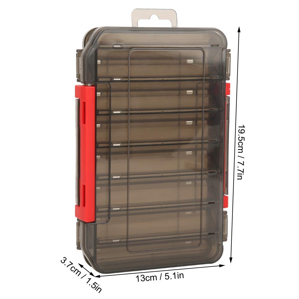 Transparent Double-Sided Fishing Tackle Box - Plastic Lure Storage Organizer with Tackle Tray | Perfect for Bass, Trout & Saltwater Fishing Gear Organization