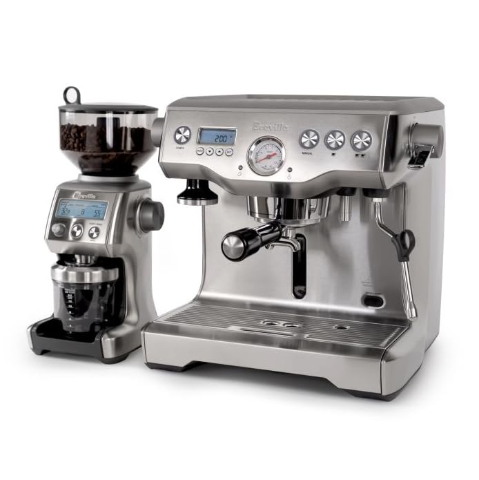 Breville BEP920BSS Dynamic Duo Dual Boiler Espresso Machine with Smart Grinder Pro - Stainless Steel Coffee Maker for Home Baristas & Coffee Lovers - Perfect for Espresso, Latte & Cappuccino Making