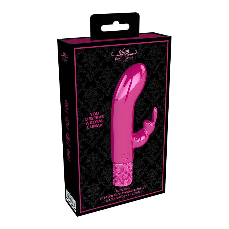 Royal Gems Mini Rabbit Vibrator in Pink - Elegant & Powerful Personal Massager for Women - Perfect for Solo Play, Couples & Sensual Relaxation