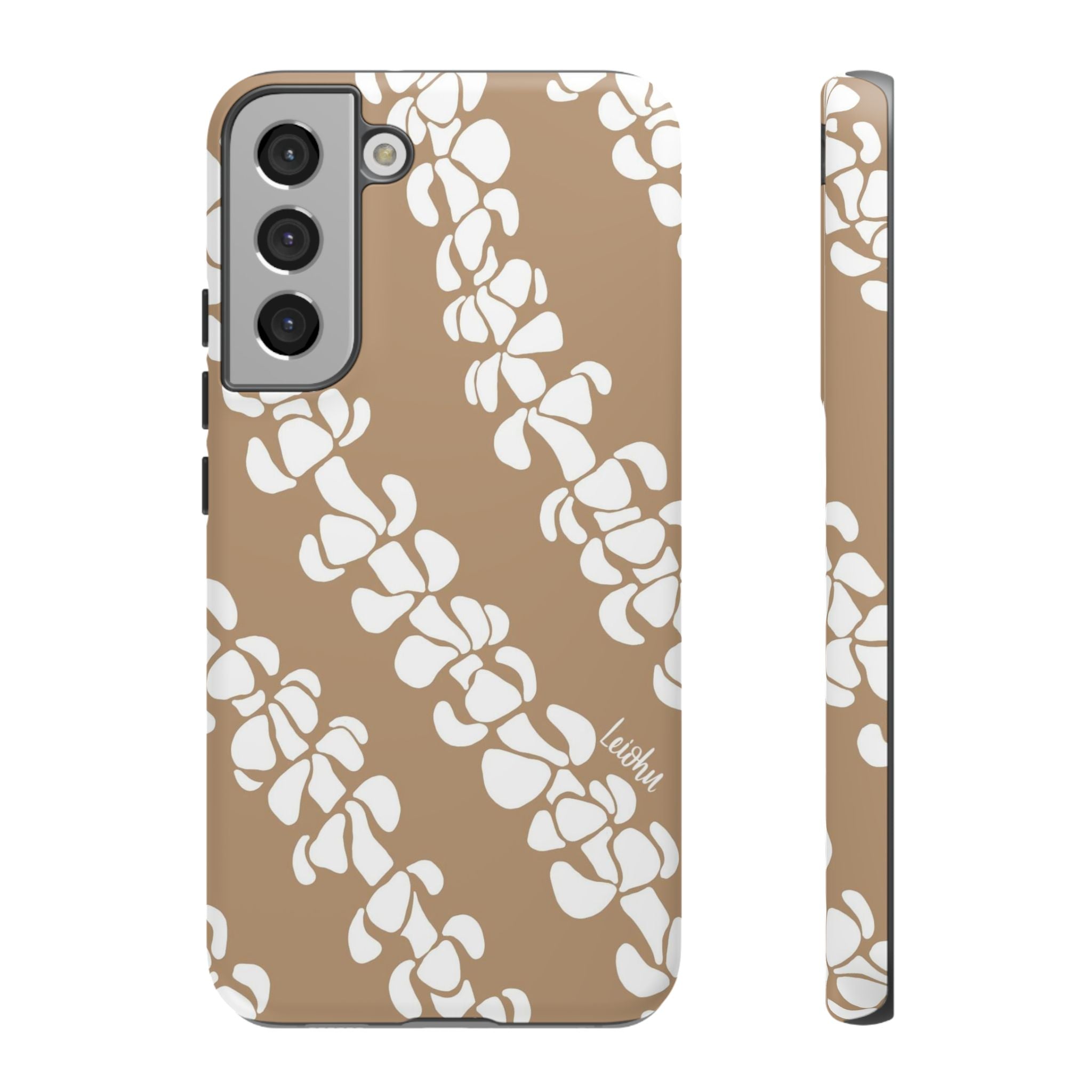 Premium Puakenikeni Tan Leather Case for Samsung Galaxy - Durable Protection with Stylish Design for Everyday Use