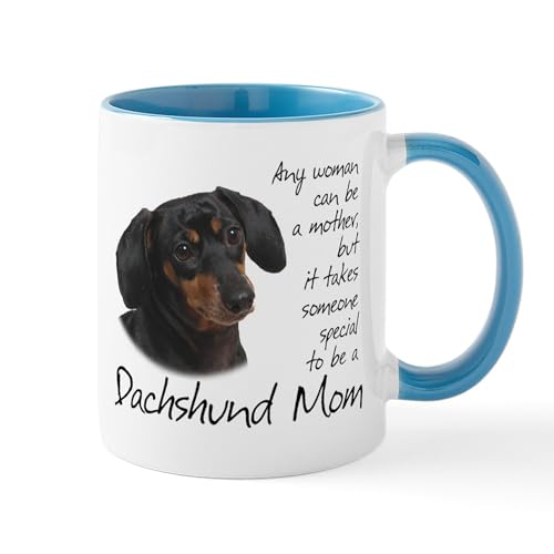 White/Blue Inside - Dachshund Mom Mug