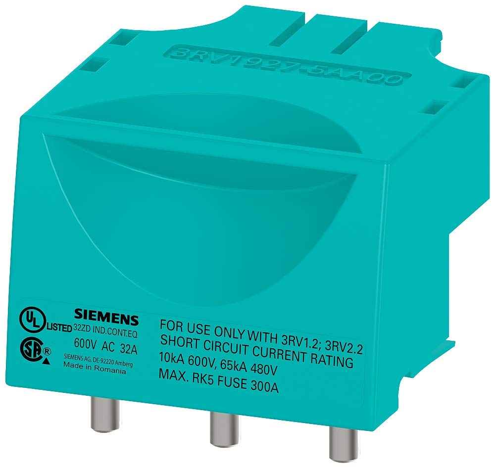 Siemens 3RV19 27-5AA00 Plug-in Connector - Single Unit Packaging with S0 Screw Terminal - Perfect for Industrial Control Panels and Motor Starters