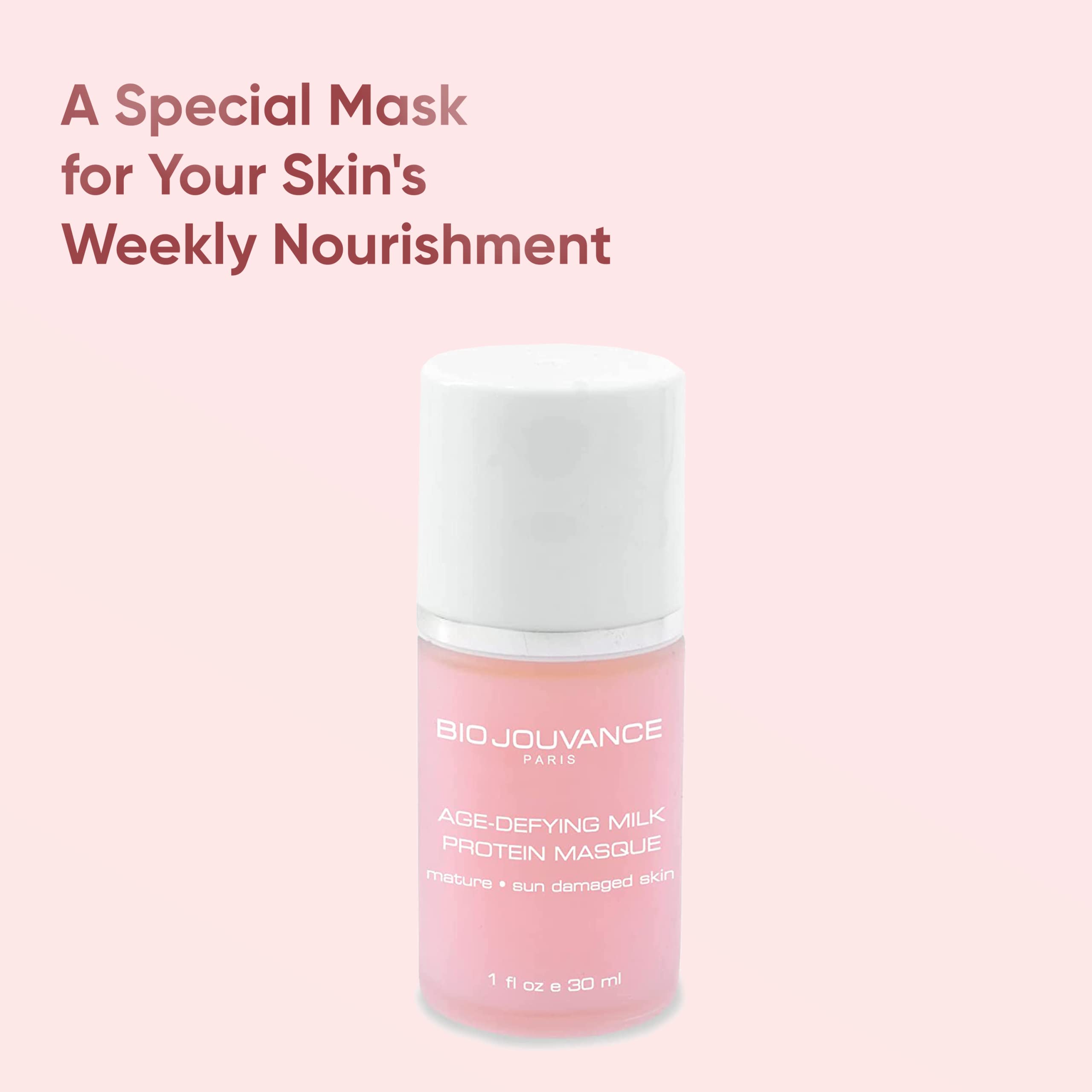 Bio Jouvance Anti-Aging Milk Protein Face Mask - 1 oz / 30ml Hydrating & Firming Skin Care Treatment for Wrinkles & Fine Lines | Perfect for Night Routine & Spa Days