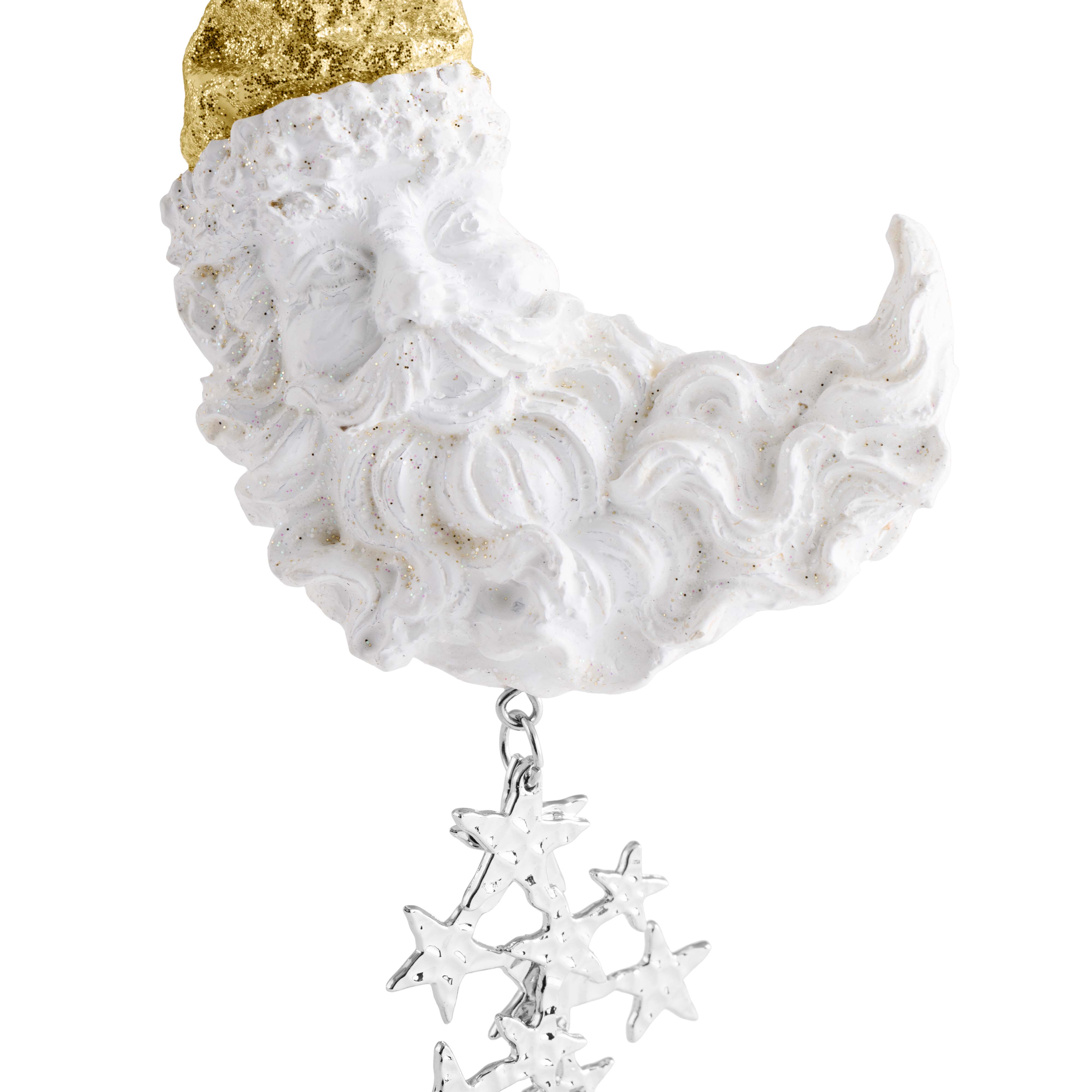 Handmade Santa Crescent Moon Christmas Ornament - Festive Holiday Decor for Tree, Home & Gifts - Perfect for Xmas, Winter Celebrations & Party Decorations