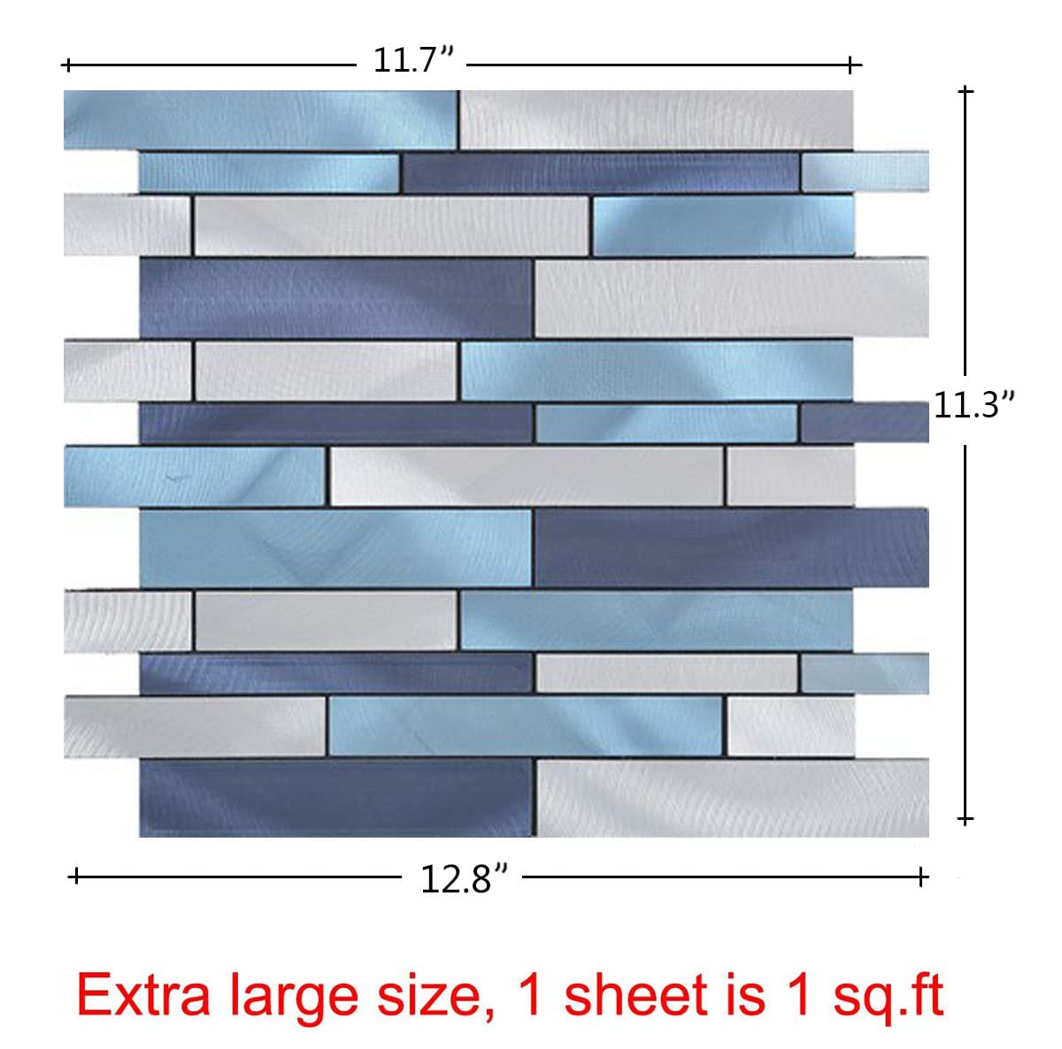 Weimeisc 10 Sheets Peel and Stick Backsplash Tile for Kitchen - Self-Adhesive Mosaic Tile for Bathroom Vanities, Fireplace & Laundry Room Décor - Easy Installation 11.25
