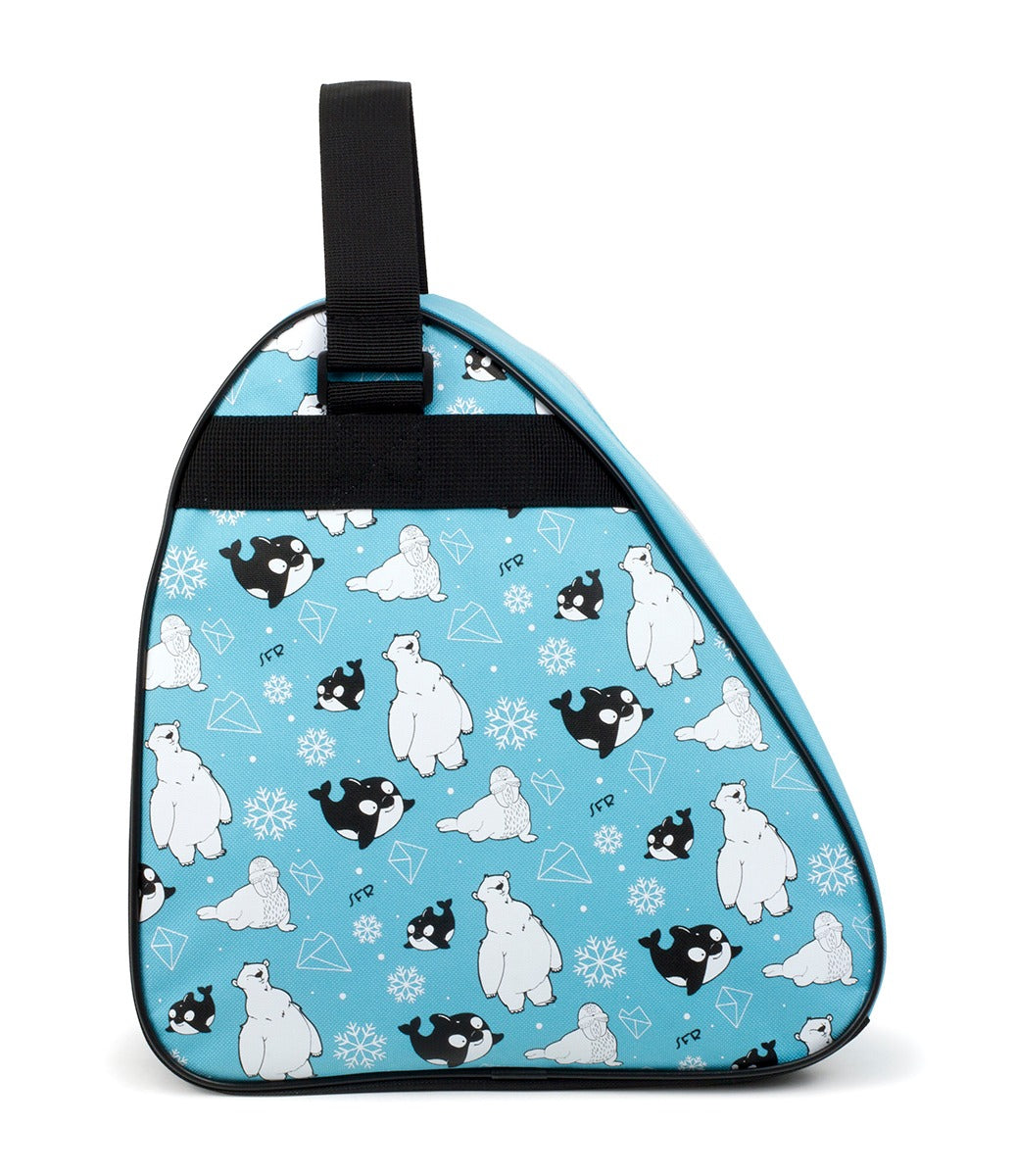 SFR Junior Skate Bag Polar Bear - Durable Kids Roller Skating Backpack for Boys & Girls - Perfect for Ice Skating, Roller Derby, and School Sports Gear Storage