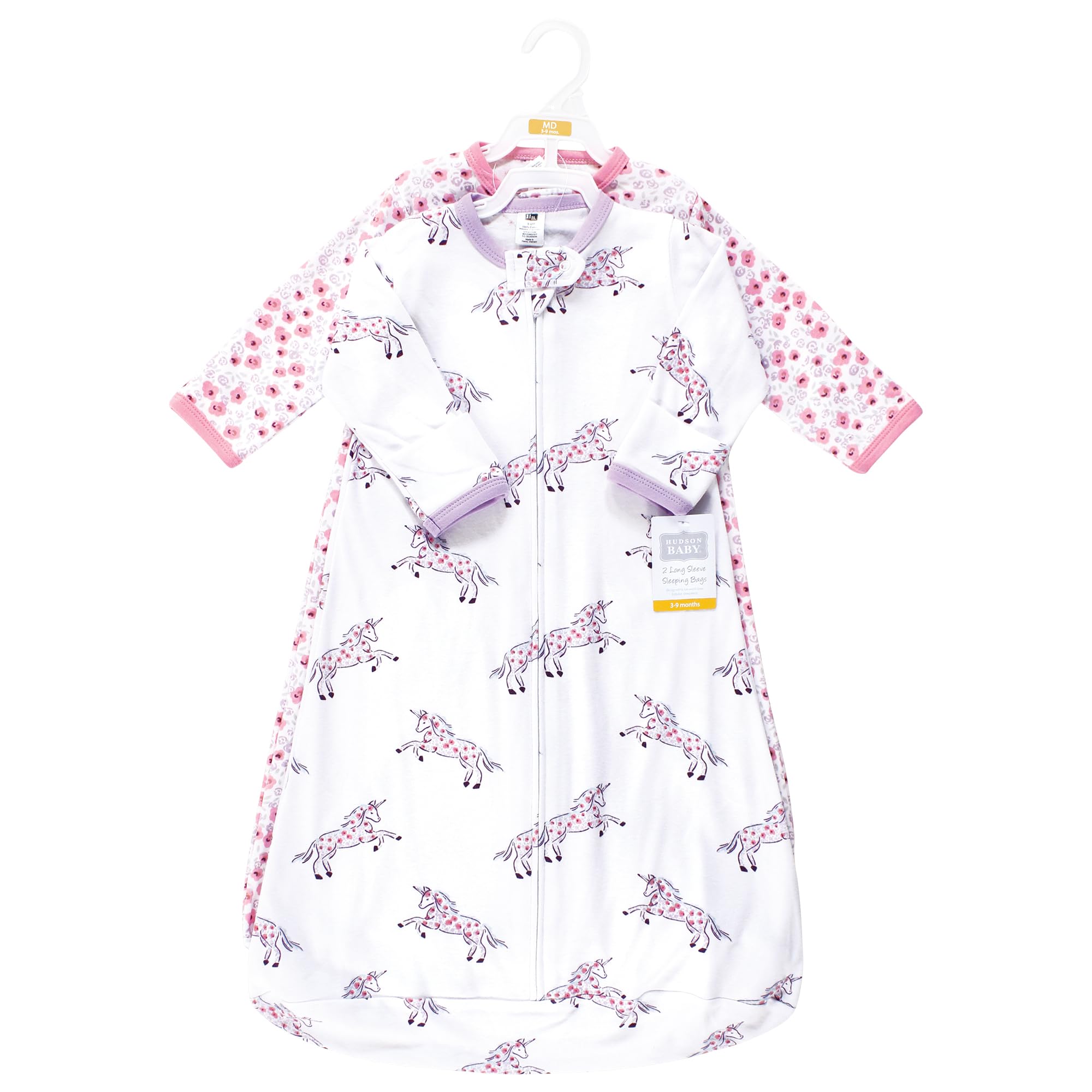 Hudson Baby Unisex Cotton Wearable Sleeping Bag - Soft & Breathable Baby Sack Blanket for Cozy Sleep, Nursery, and Travel