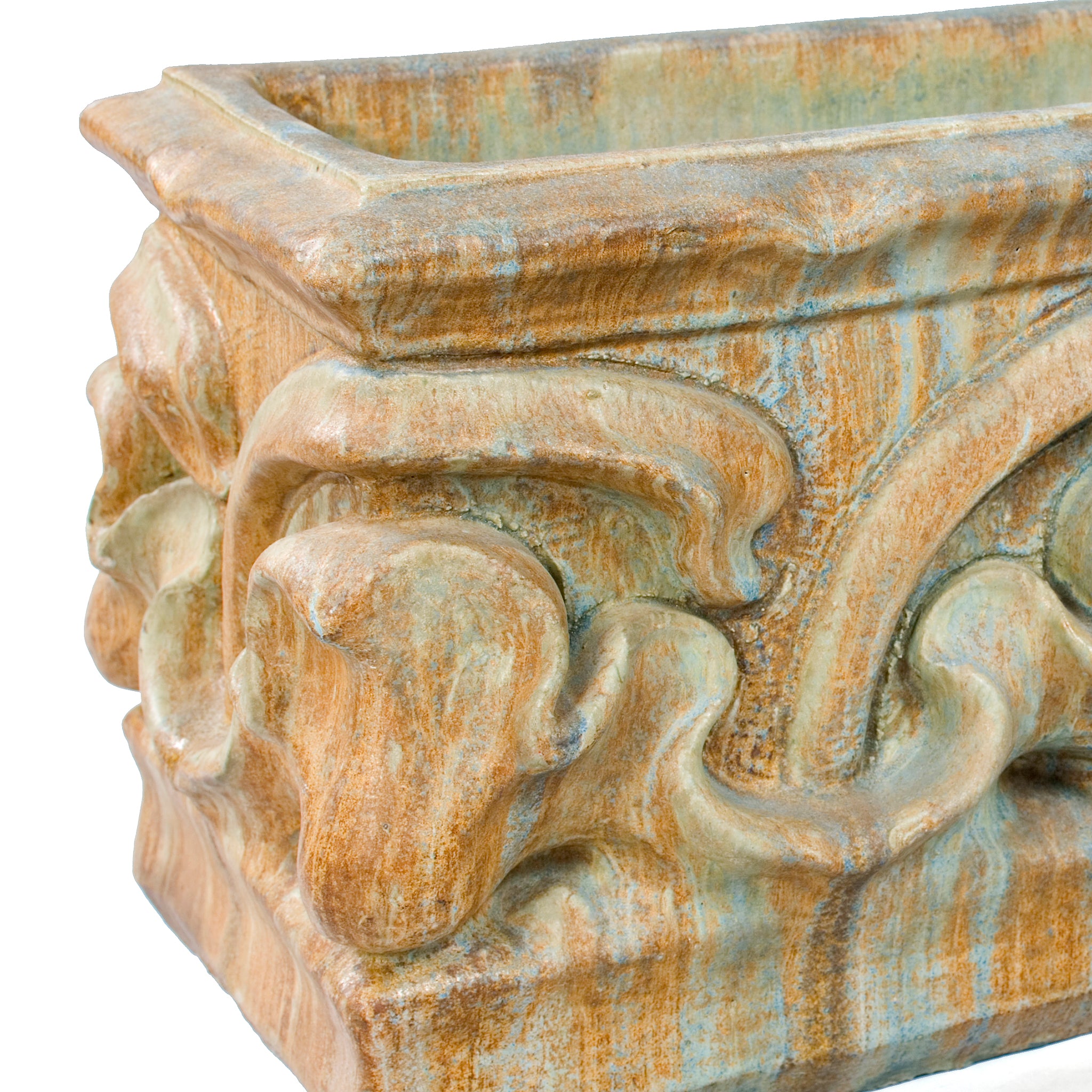 Alexandre Bigot Flamed Glazed Ceramic Planter - Handmade French Art Pottery for Indoor Plants, Succulents & Home Decor | Perfect for Living Room, Office & Garden Decorations