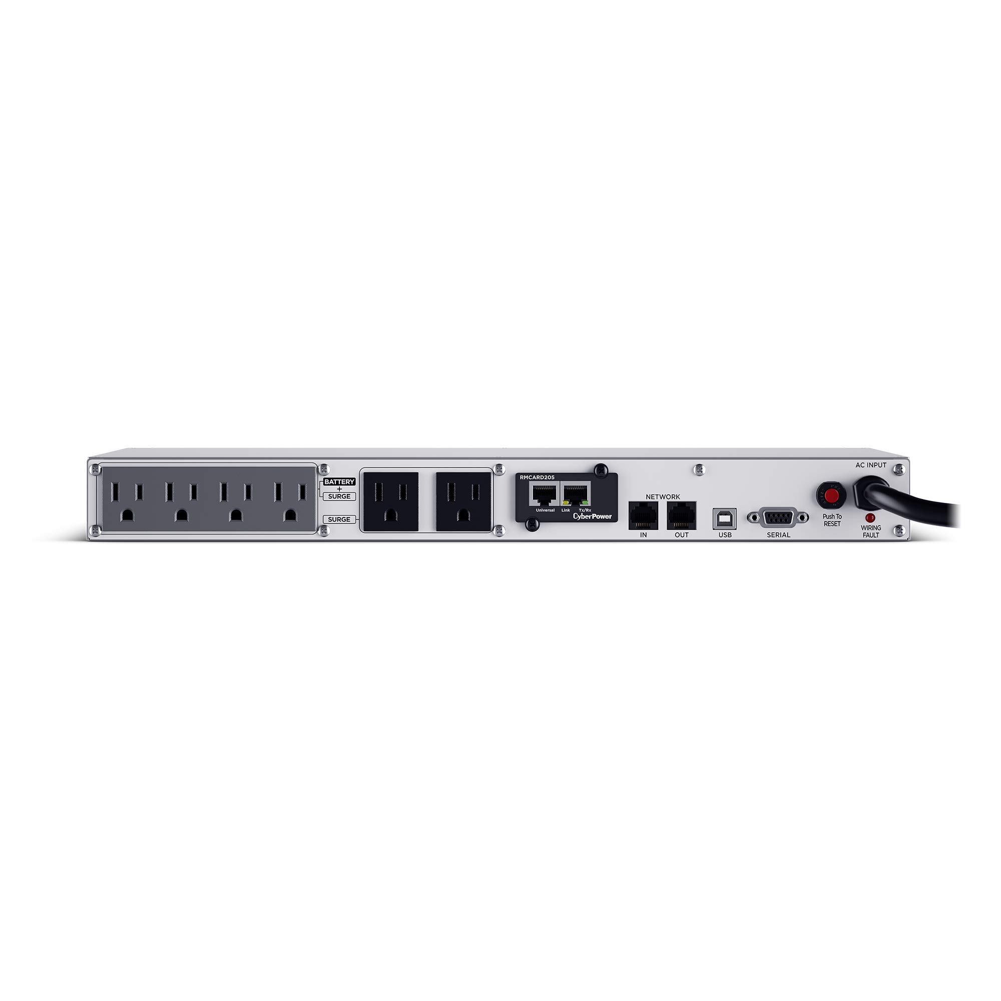 CyberPower OR700LCDRM1U Smart App LCD UPS - 700VA/400W, 6 Outlets with AVR, 1U Rackmount Uninterruptible Power Supply for Home Office & Server Rack Protection