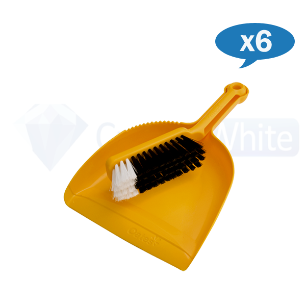 Oates Dustpan and Broom Set - Heavy Duty Cleaning Tools for Home, Kitchen & Garage - Ideal for Sweeping Floors, Pet Hair & Debris