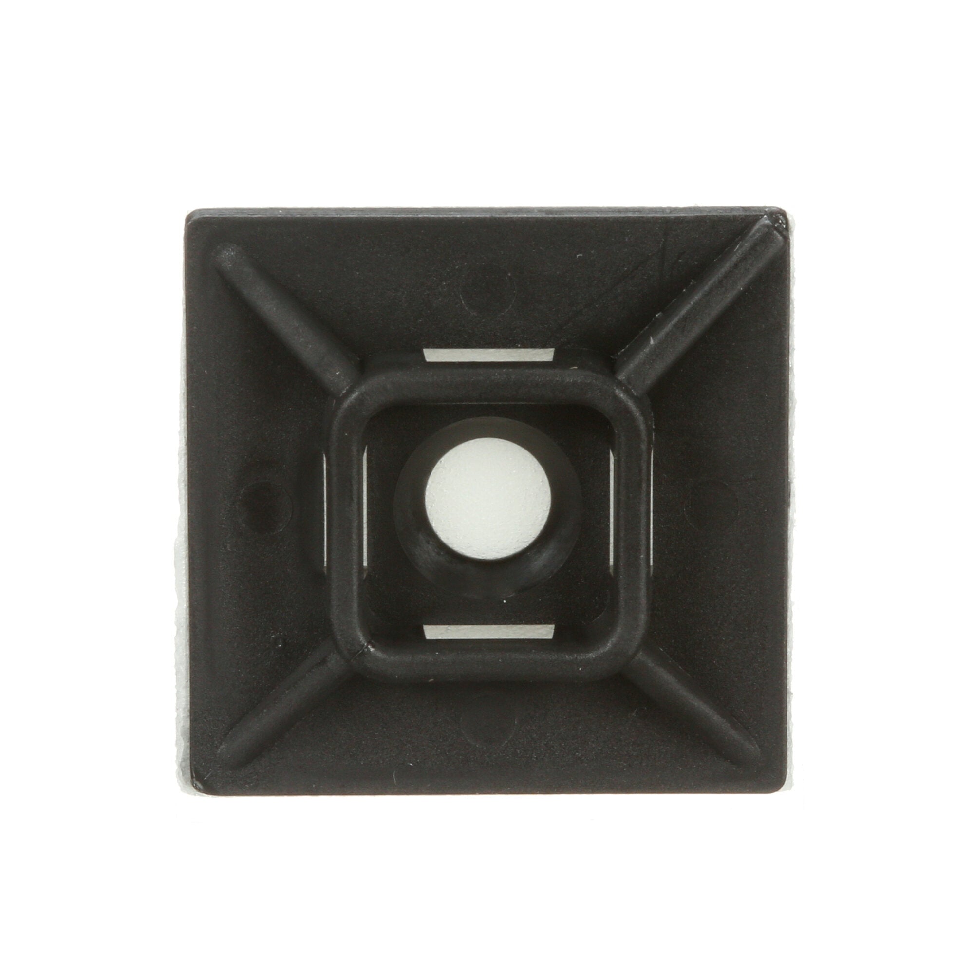3M CTB1X1BKA C Black 4-Way Adhesive Cable Tie Mounting Base - Heavy Duty Organizer for Wires, Cables & Hoses - Perfect for Home, Office & Workshop Organization