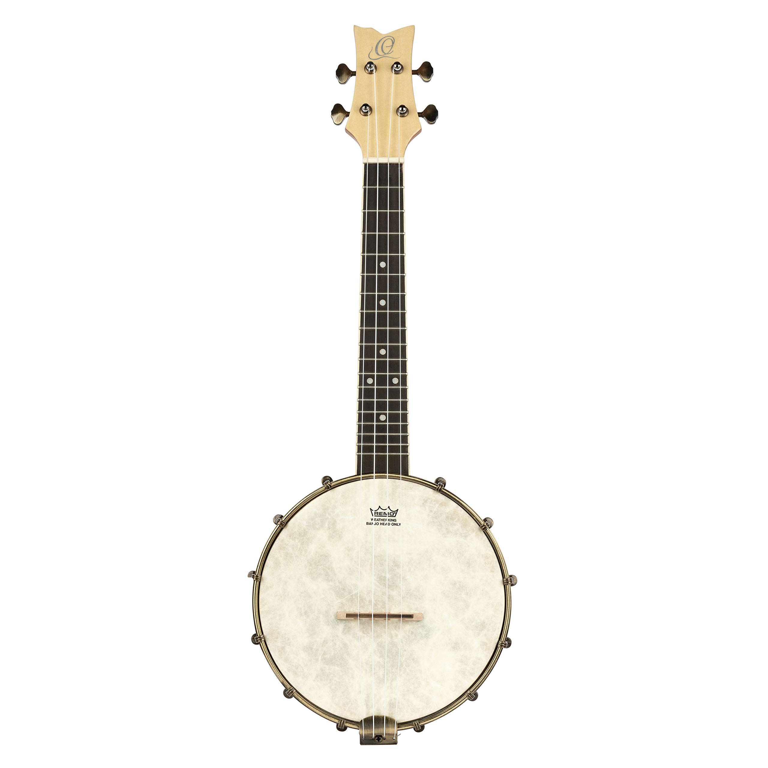 Ortega OUBJE90-MA 4-String Banjolele Acoustic-Electric Banjo Ukulele with Gig Bag - Right Handed | Perfect for Beginners, Travel & Live Performances