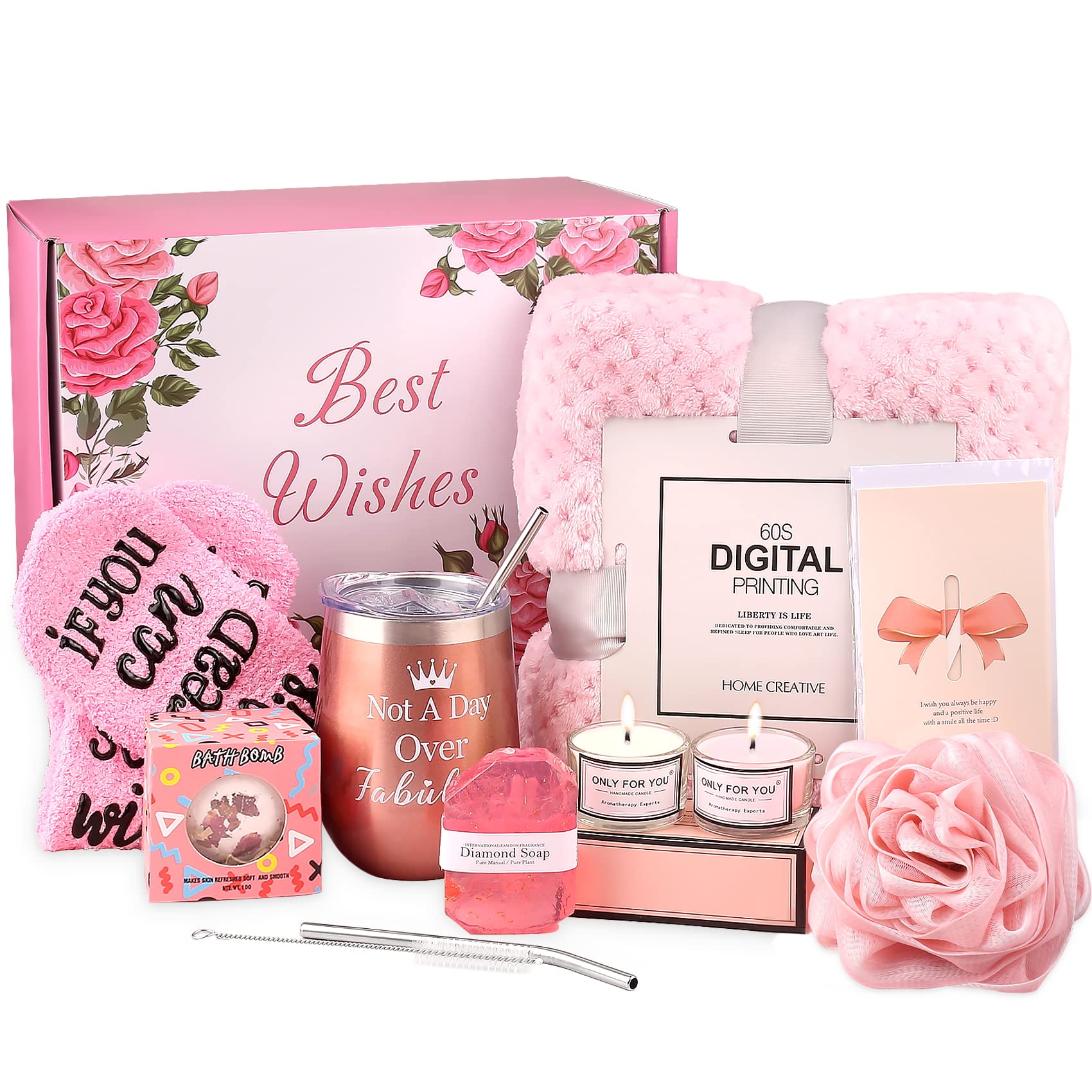 Get Well Soon Gift Basket for Women - Thoughtful Care Package with Cozy Blanket, Socks & Tumbler | Post-Surgery Recovery, Sympathy & Encouragement Present for Female Friends | Perfect for Hospital Stay, Home Recovery & Cheering Up Loved Ones