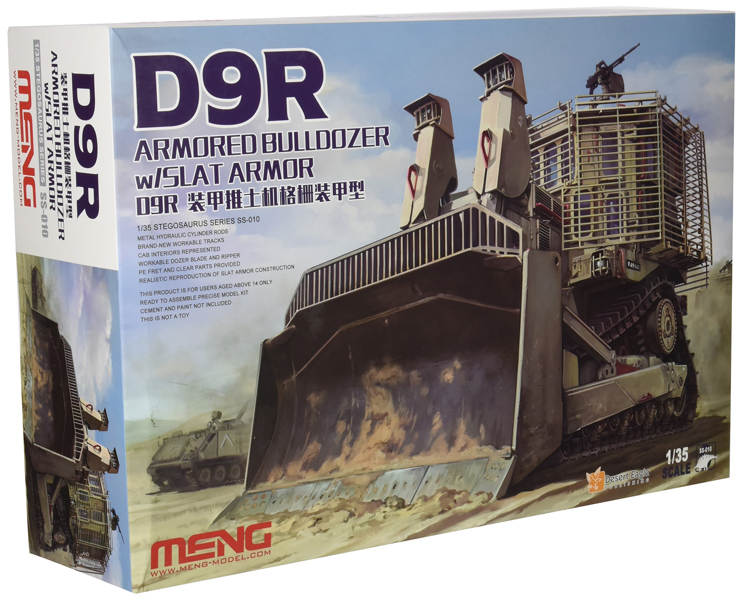 1:35 Scale MENG D9R Armored Bulldozer Military Model Building Kit - Perfect for Collectors & Military Enthusiasts