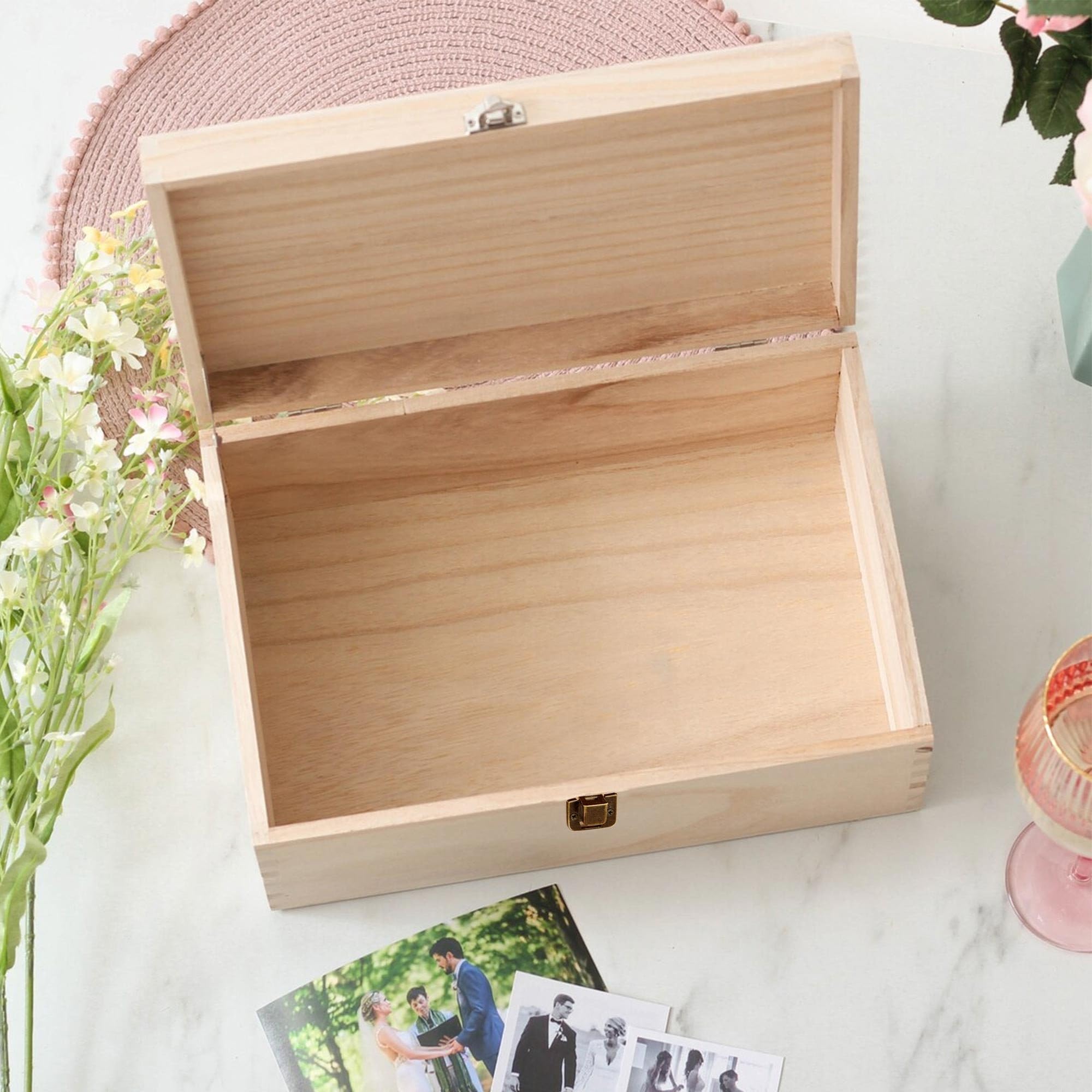 Personalized Wedding Keepsake Box for Couples - Romantic Gift for Anniversaries