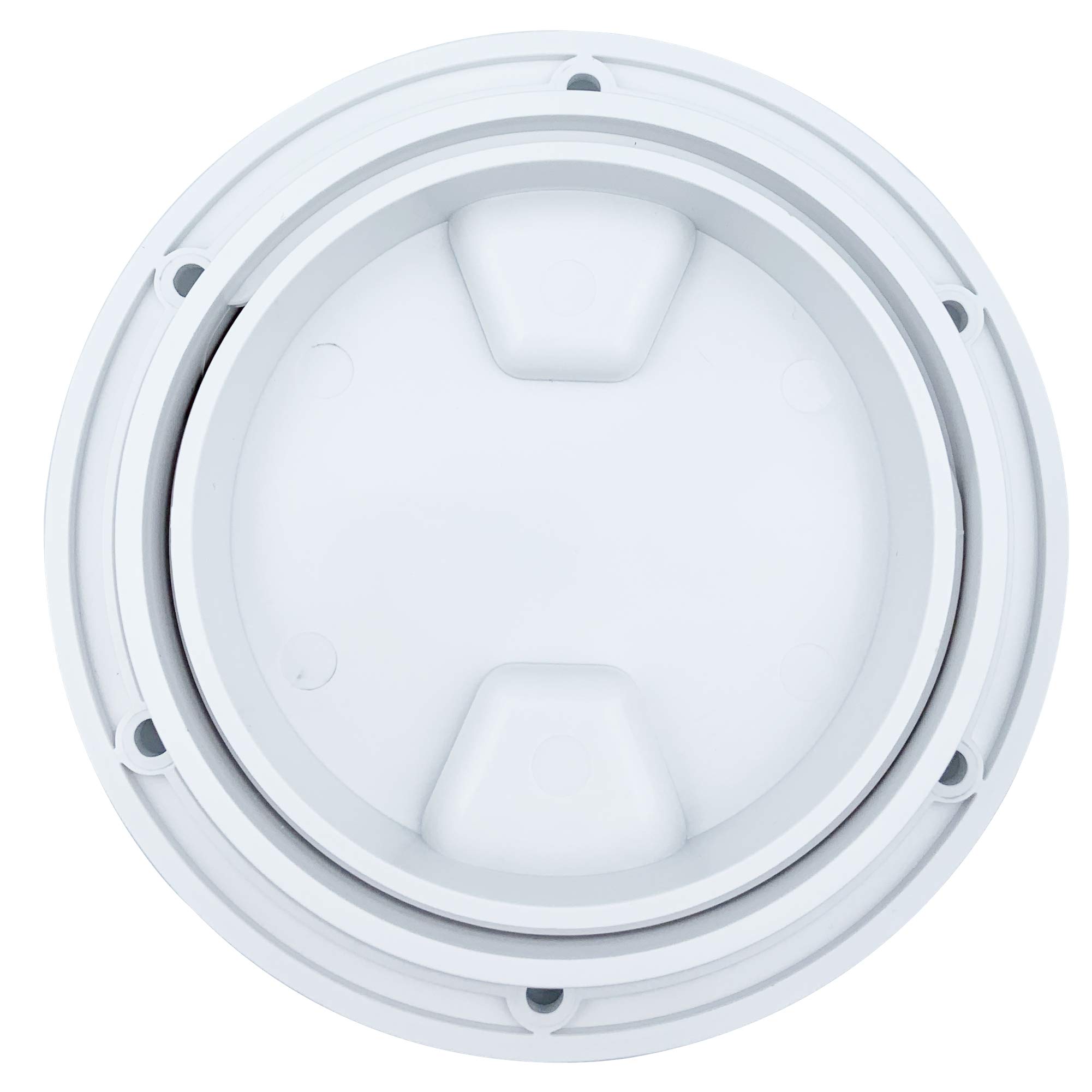 4 Inch Round Marine Boat Inspection Deck Plate Hatch - Waterproof with Detachable Cover & Pre-Drilled Holes for Kayak, Yacht & Outdoor Installations | Perfect for Deck Access, Storage & Maintenance on Boats and Watercraft