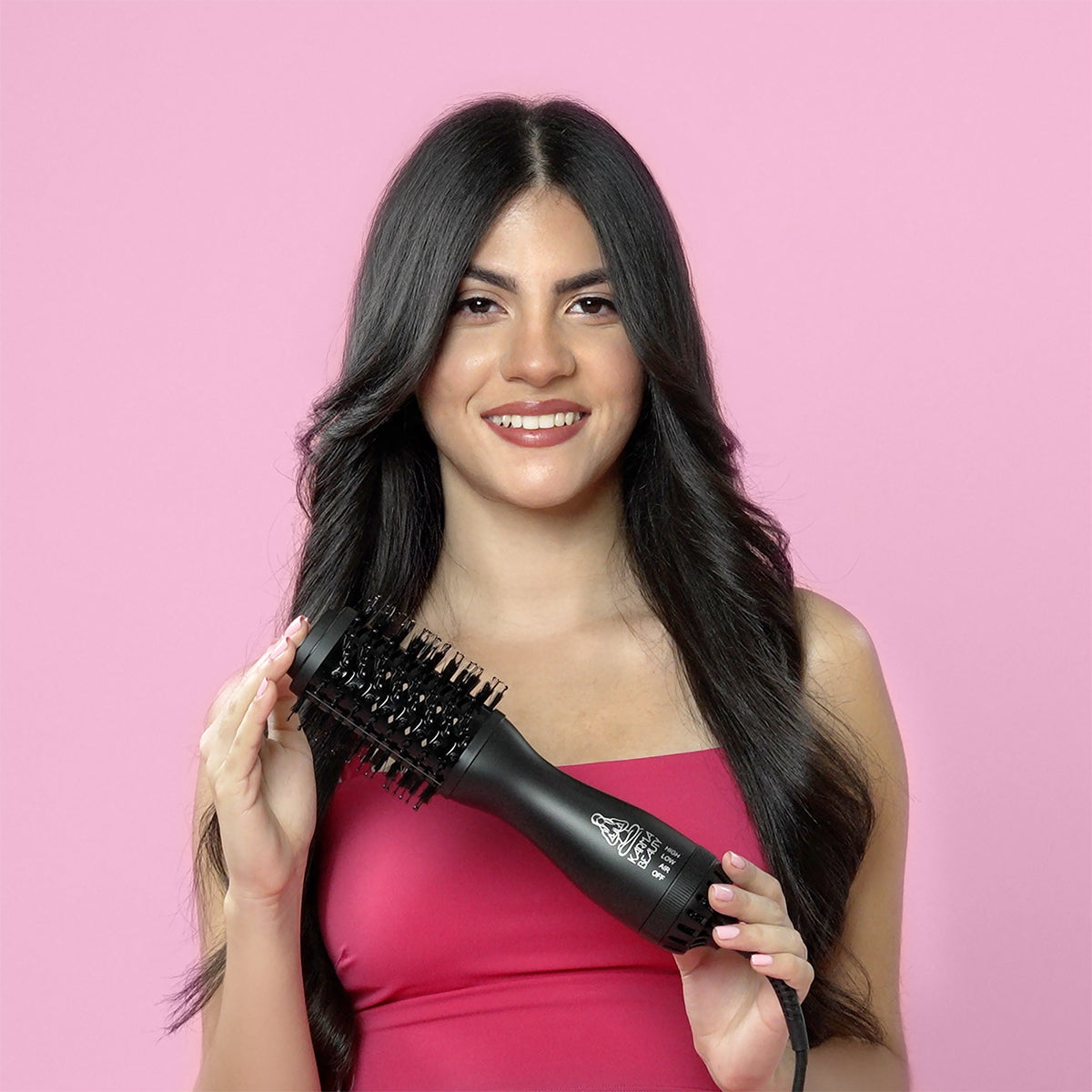 Cosmic Wave Mini Blow Dryer Brush - 2-in-1 Hair Styler & Volumizer for Quick Drying & Smoothing | Perfect for Travel, Home & Salon Use