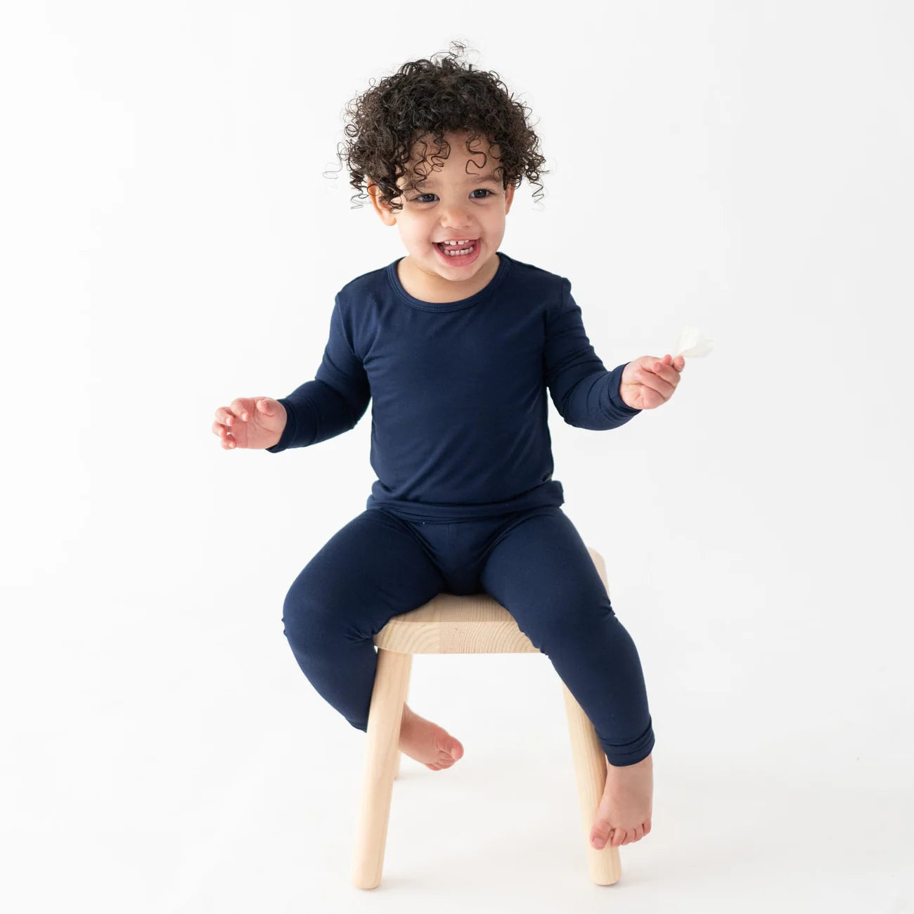 **Soft & Comfortable Toddler Pajama Set - Navy Blue Cotton Sleepwear for Boys & Girls - Perfect for Bedtime & Lounging**
