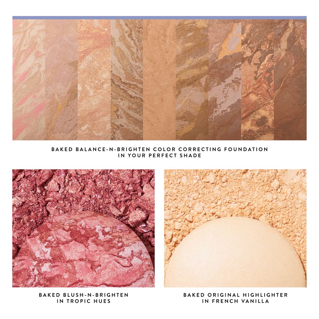 Laura's Daily Routine: Natural Finish Full Face Makeup Kit (4 PC) - Perfect for Everyday Glam & On-the-Go Touch Ups